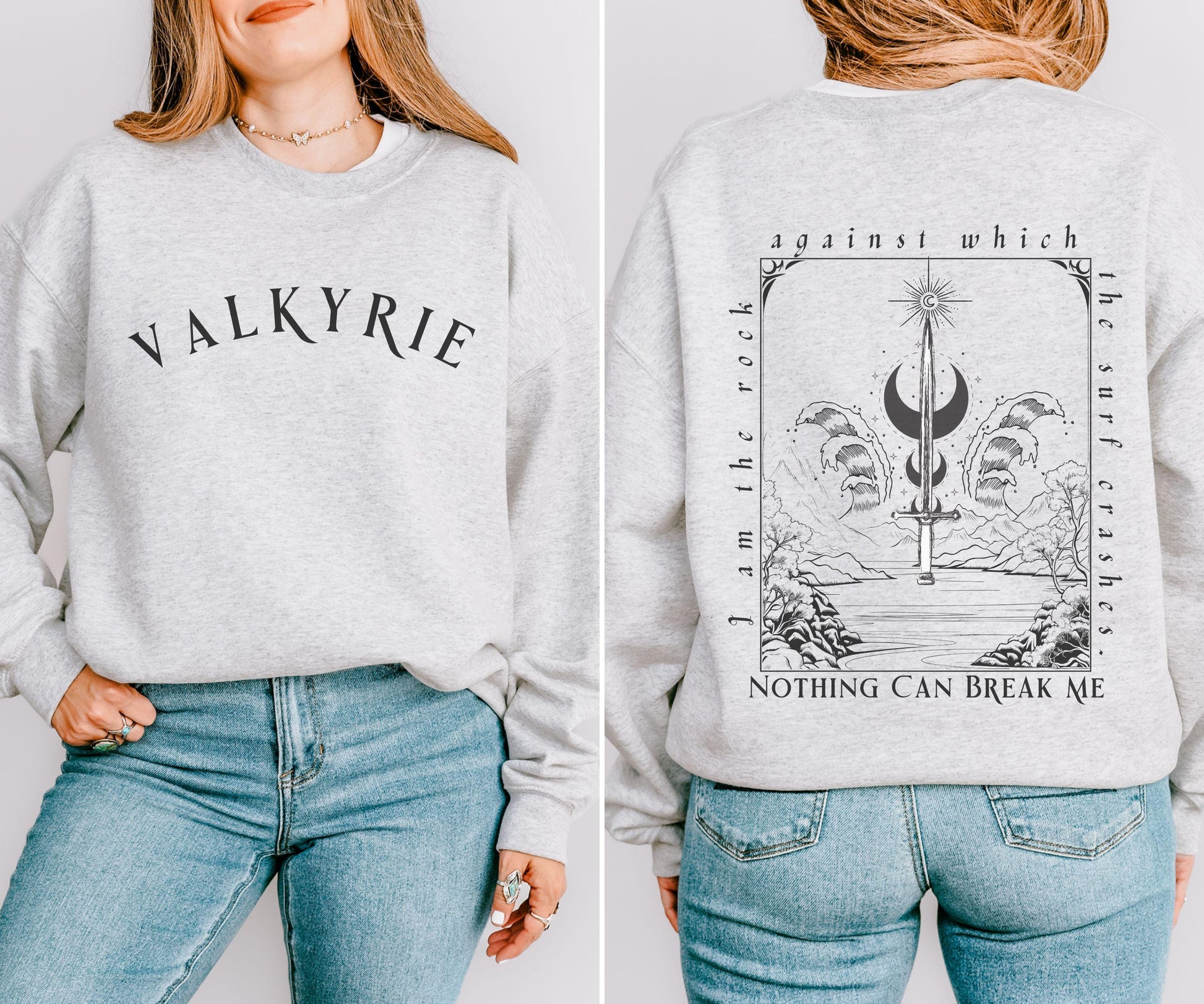 Valkyrie Sweatshirt, ACOSF Nesta Archeron Sweatshirt, Licensed SJM Merch, Climb the Mountain ACOTAR Merch Romantasy Reading Sweatshirt
