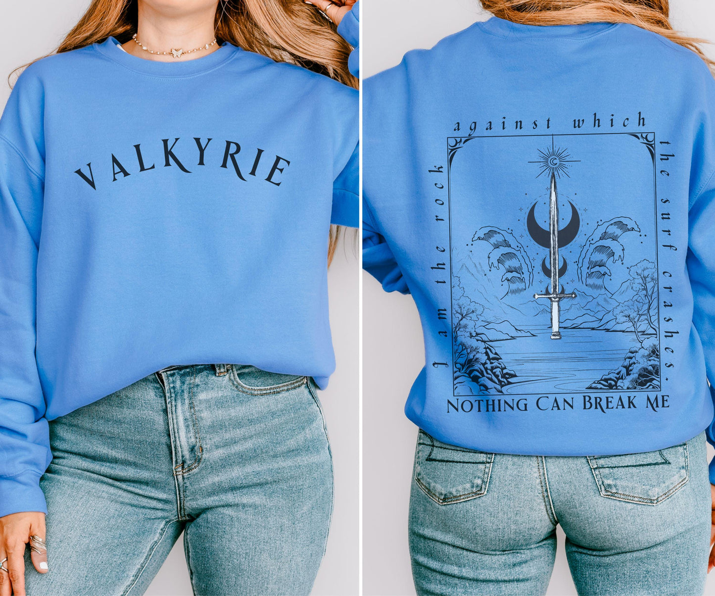 Valkyrie Sweatshirt, ACOSF Nesta Archeron Sweatshirt, Licensed SJM Merch, Climb the Mountain ACOTAR Merch Romantasy Reading Sweatshirt