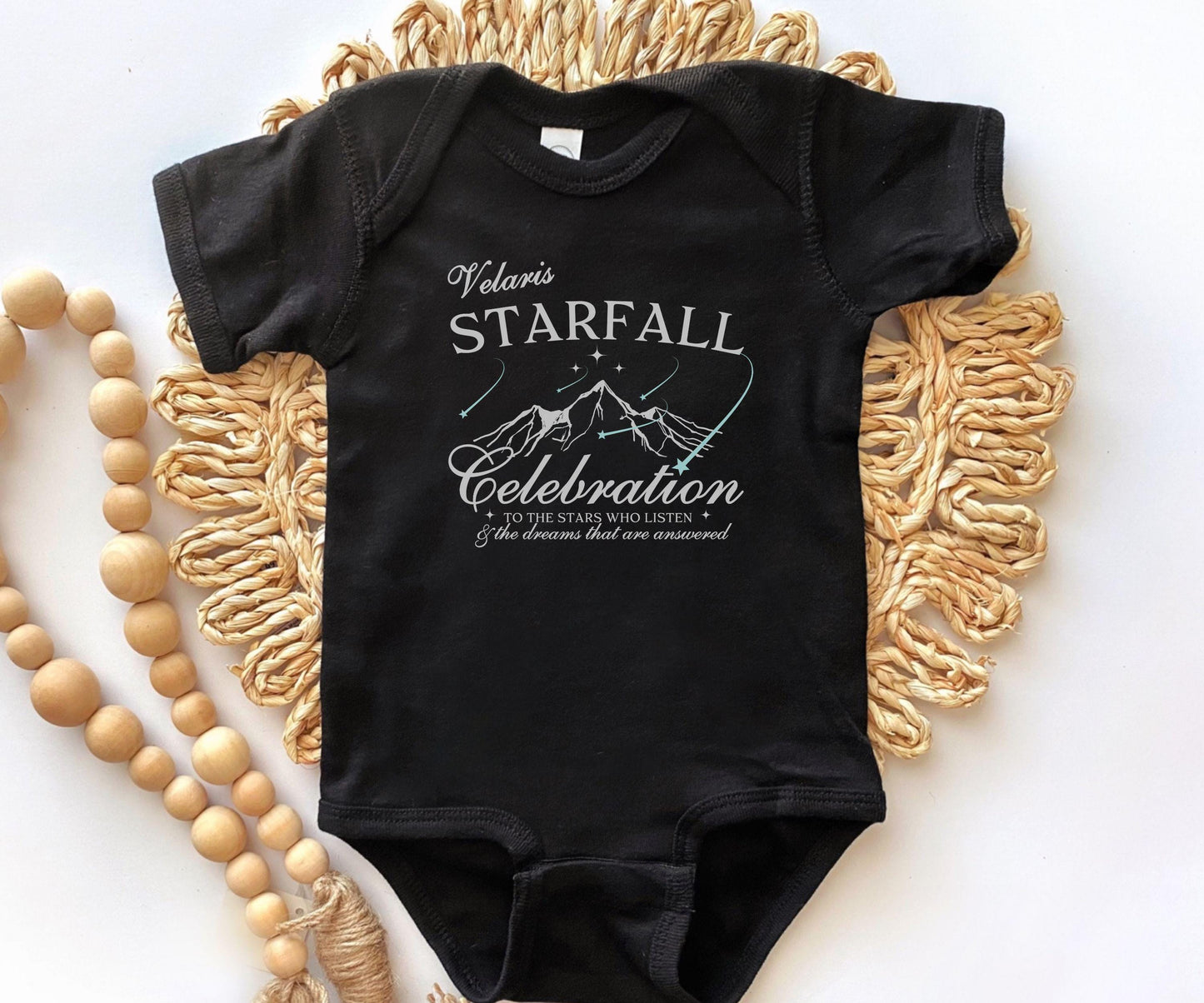 Velaris Starfall ACOMAF Baby Clothes, ACOTAR Bodysuit To The Stars Who Listen Sarah J Maas Merch Rhysand and Feyre Bookish Baby Shower Gift