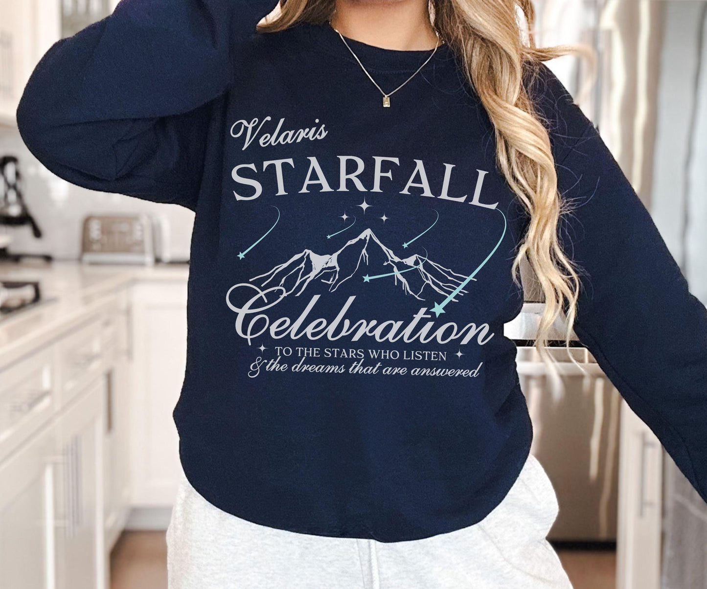 Velaris Starfall Sweatshirt, To The Stars Who Listen Feyre and Rhysand Sarah J Maas Merch, Starfall Shirt ACOMAF ACOTAR SJM Merch Crewneck