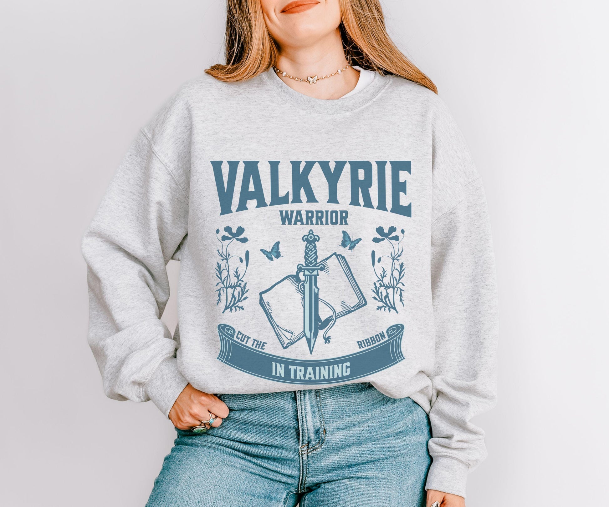 Valkyrie Sweatshirt, Warrior In Training Licensed SJM Merch, Sarah J Maas Cassian Velaris Shirt ACOSF Silver Flames ACOTAR Crewneck