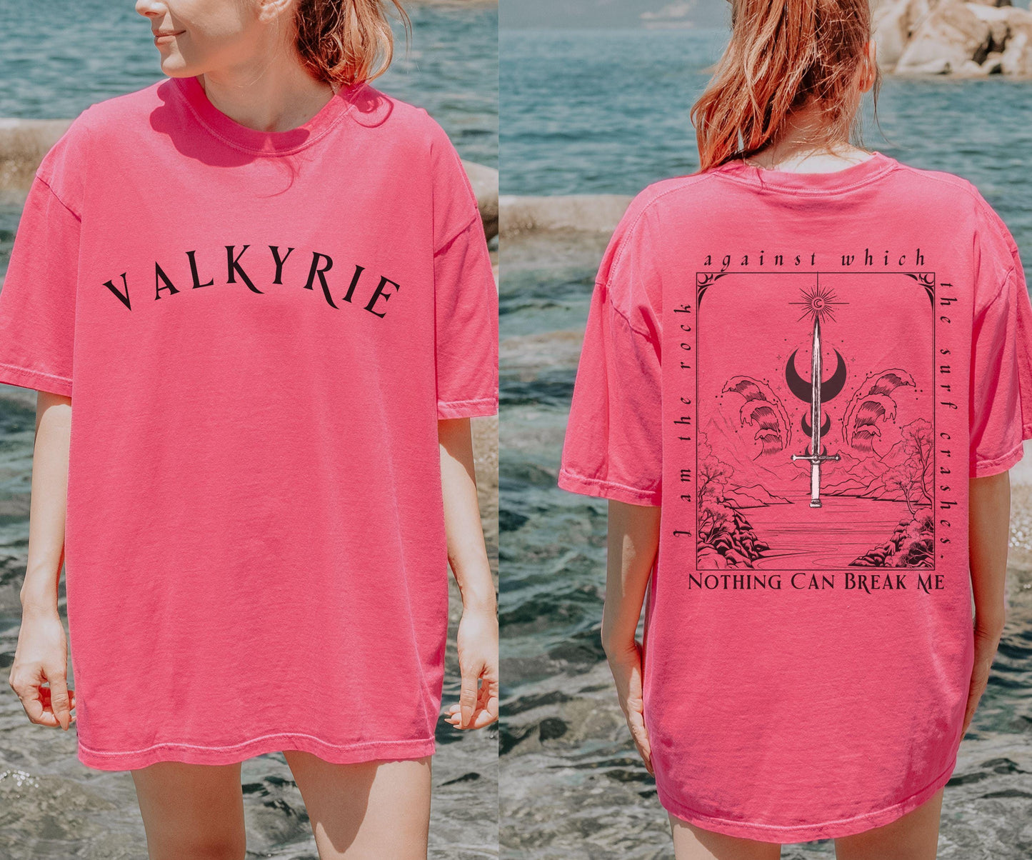 Valkyrie Shirt, I am the Rock Valkyrie Quote, ACOSF Licensed SJM Merch, Nesta Archeron House of Wind Climb The Mountain, Sarah J Maas Tshirt