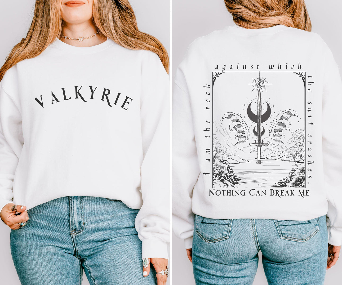 Valkyrie Sweatshirt, ACOSF Nesta Archeron Sweatshirt, Licensed SJM Merch, Climb the Mountain ACOTAR Merch Romantasy Reading Sweatshirt