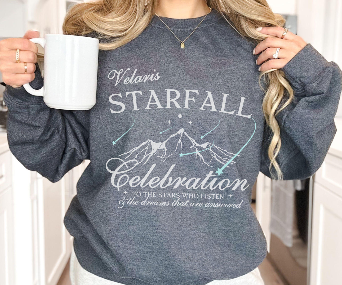 Velaris Starfall Sweatshirt, To The Stars Who Listen Feyre and Rhysand Sarah J Maas Merch, Starfall Shirt ACOMAF ACOTAR SJM Merch Crewneck