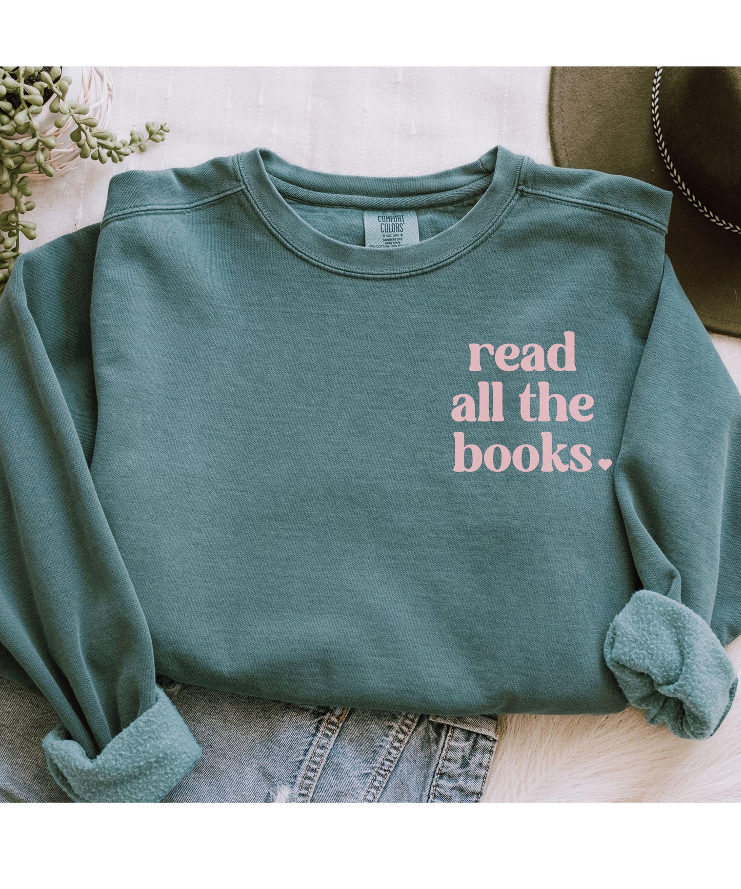 Read All The Books Sweatshirt, Bookish Heavyweight Comfort Colors Sweatshirt Book Lover Gift Bookish Things Reading Crewneck Book Core Shirt