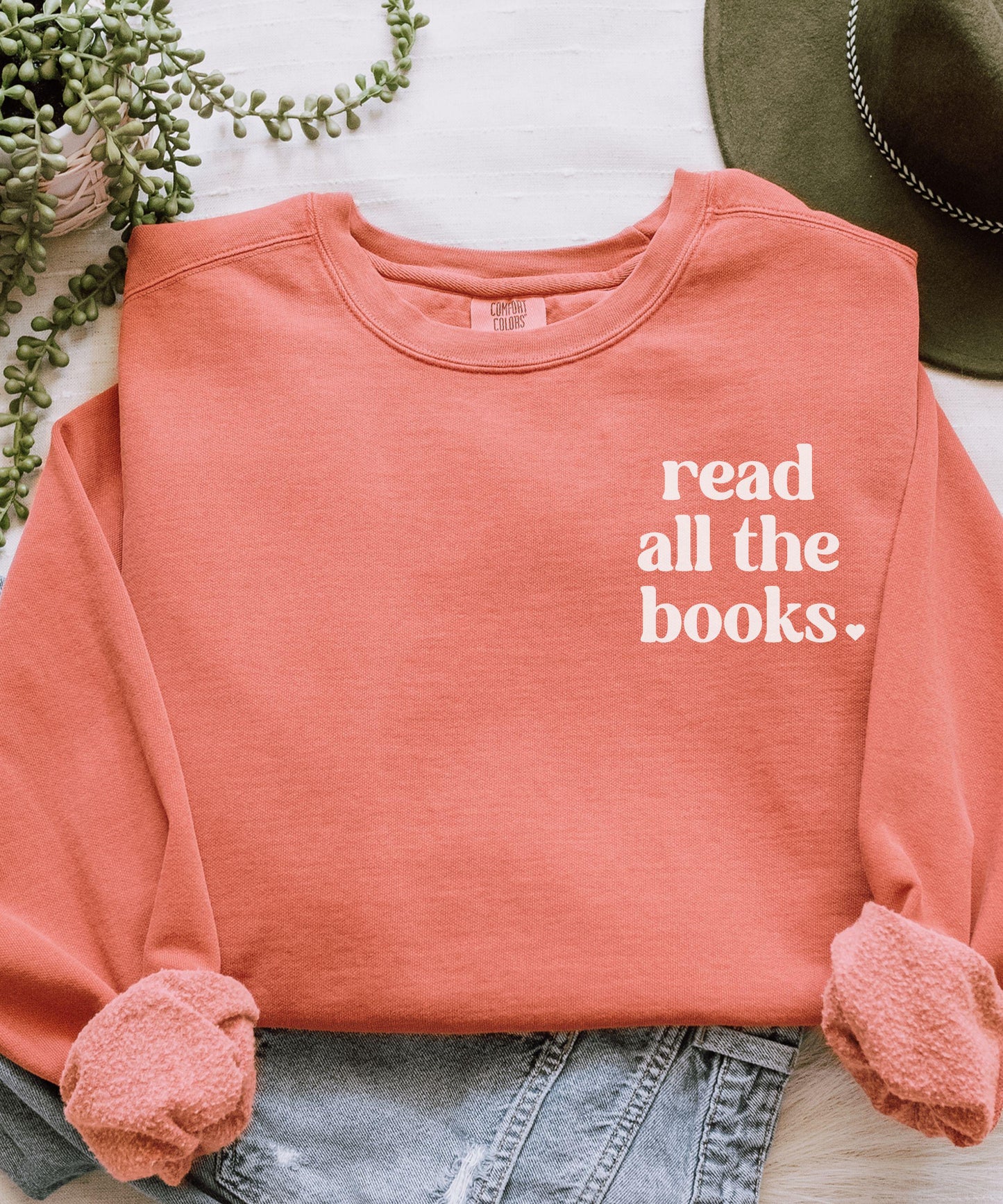 Read All The Books Sweatshirt, Bookish Heavyweight Comfort Colors Sweatshirt Book Lover Gift Bookish Things Reading Crewneck Book Core Shirt