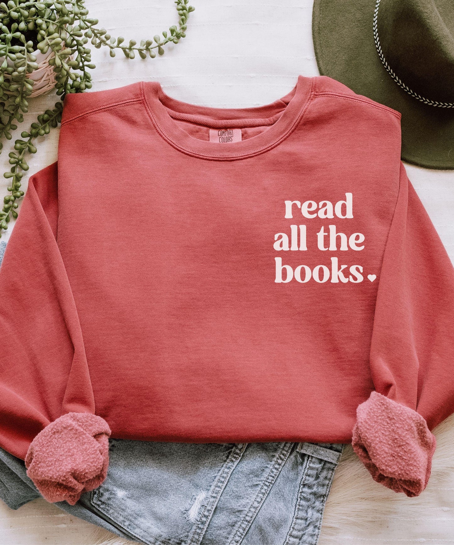 Read All The Books Sweatshirt, Bookish Heavyweight Comfort Colors Sweatshirt Book Lover Gift Bookish Things Reading Crewneck Book Core Shirt