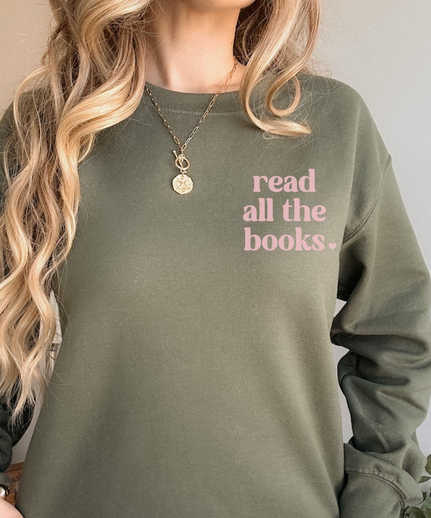 Read All The Books Sweatshirt, Book Lover Gifts Bookish Reading Crewneck Book Core Shirt Reader Sweatshirt Born To Read Cozy Reader Shirt