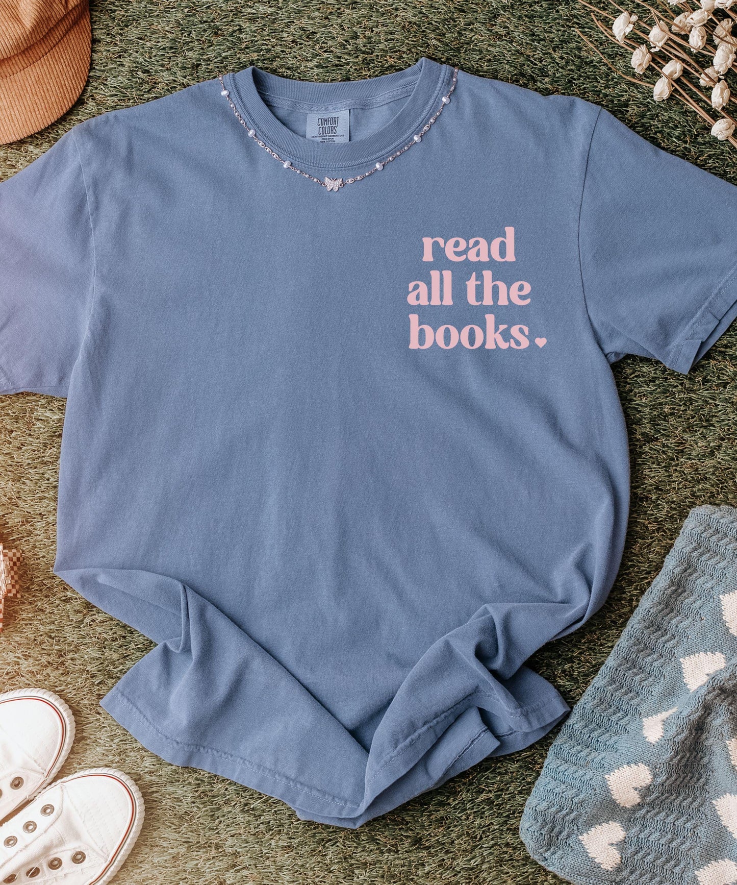 Read All The Books Comfort Colors Tshirt, Minimalist Bookish Shirt, Preppy Book Lover Shirt Born To Read Shirt One More Chapter TBR Shirt