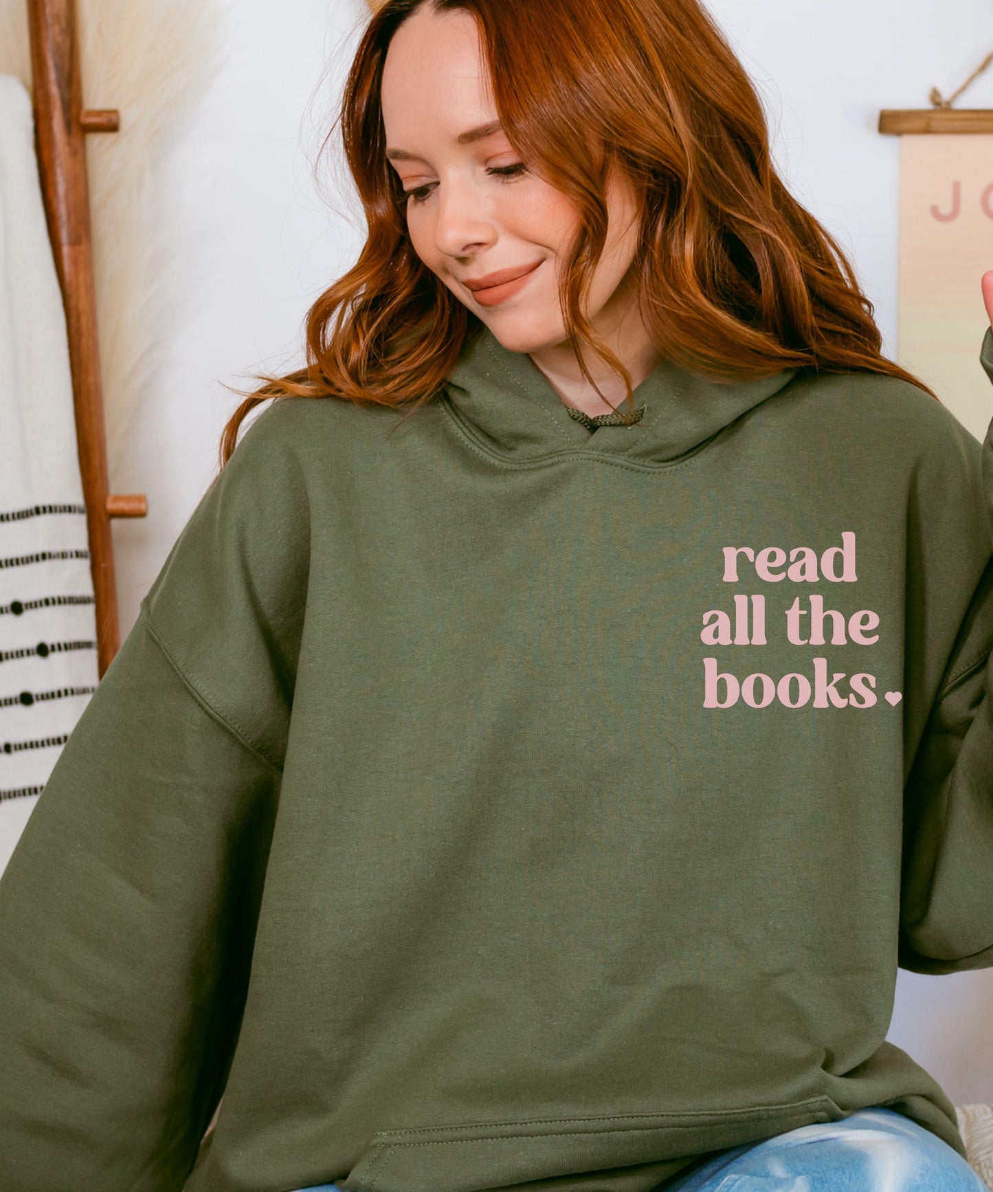 Read All The Books Hoodie, Minimalist Bookish Sweatshirt, Preppy Book Lover Merch Born To Read Sweatshirt, One More Chapter TBR Shirt