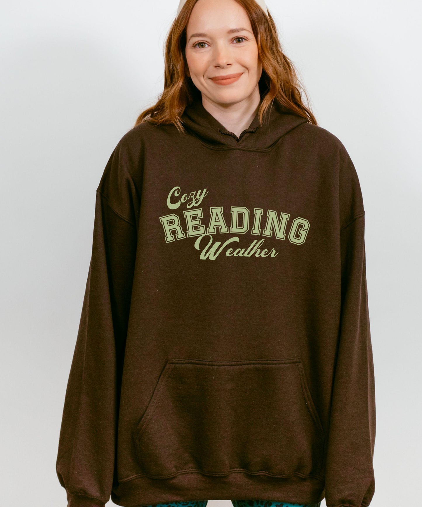 Cozy Reading Weather Hoodie, Book Lover Gifts Bookish Reading Sweatshirt Book Core Shirt Reader Sweatshirt Born To Read Cozy Reader Hoodie