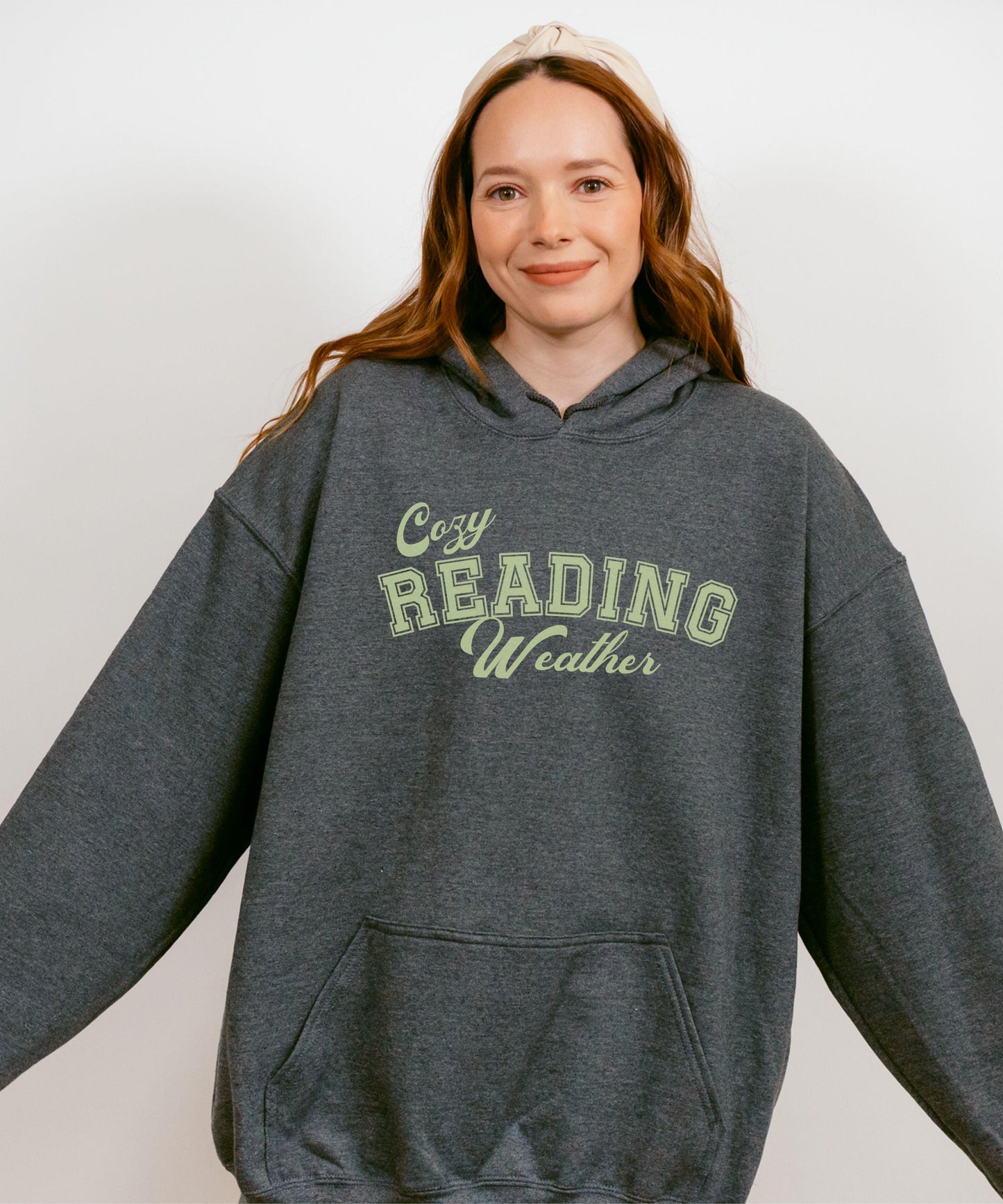 Cozy Reading Weather Hoodie, Book Lover Gifts Bookish Reading Sweatshirt Book Core Shirt Reader Sweatshirt Born To Read Cozy Reader Hoodie
