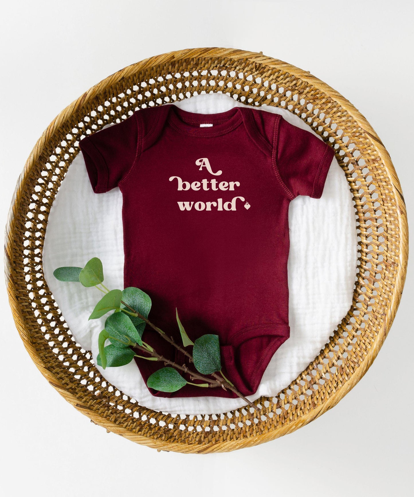 A Better World Kingdom of Ash Baby Bodysuit, Licensed Sarah J Maas Merch, SJM Baby Clothes, TOG Fireheart Baby Bodysuit, Aelin Galathynius