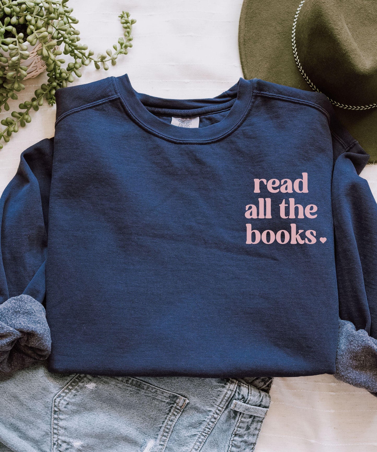 Read All The Books Sweatshirt, Bookish Heavyweight Comfort Colors Sweatshirt Book Lover Gift Bookish Things Reading Crewneck Book Core Shirt
