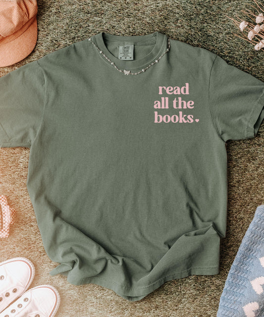 Read All The Books Comfort Colors Tshirt, Minimalist Bookish Shirt, Preppy Book Lover Shirt Born To Read Shirt One More Chapter TBR Shirt