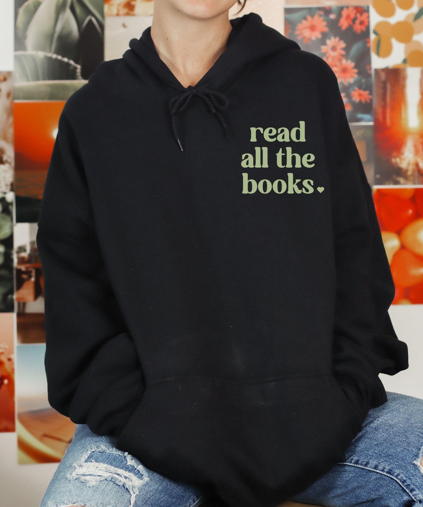 Read All The Books Hoodie, Minimalist Bookish Sweatshirt, Preppy Book Lover Merch Born To Read Sweatshirt, One More Chapter TBR Shirt