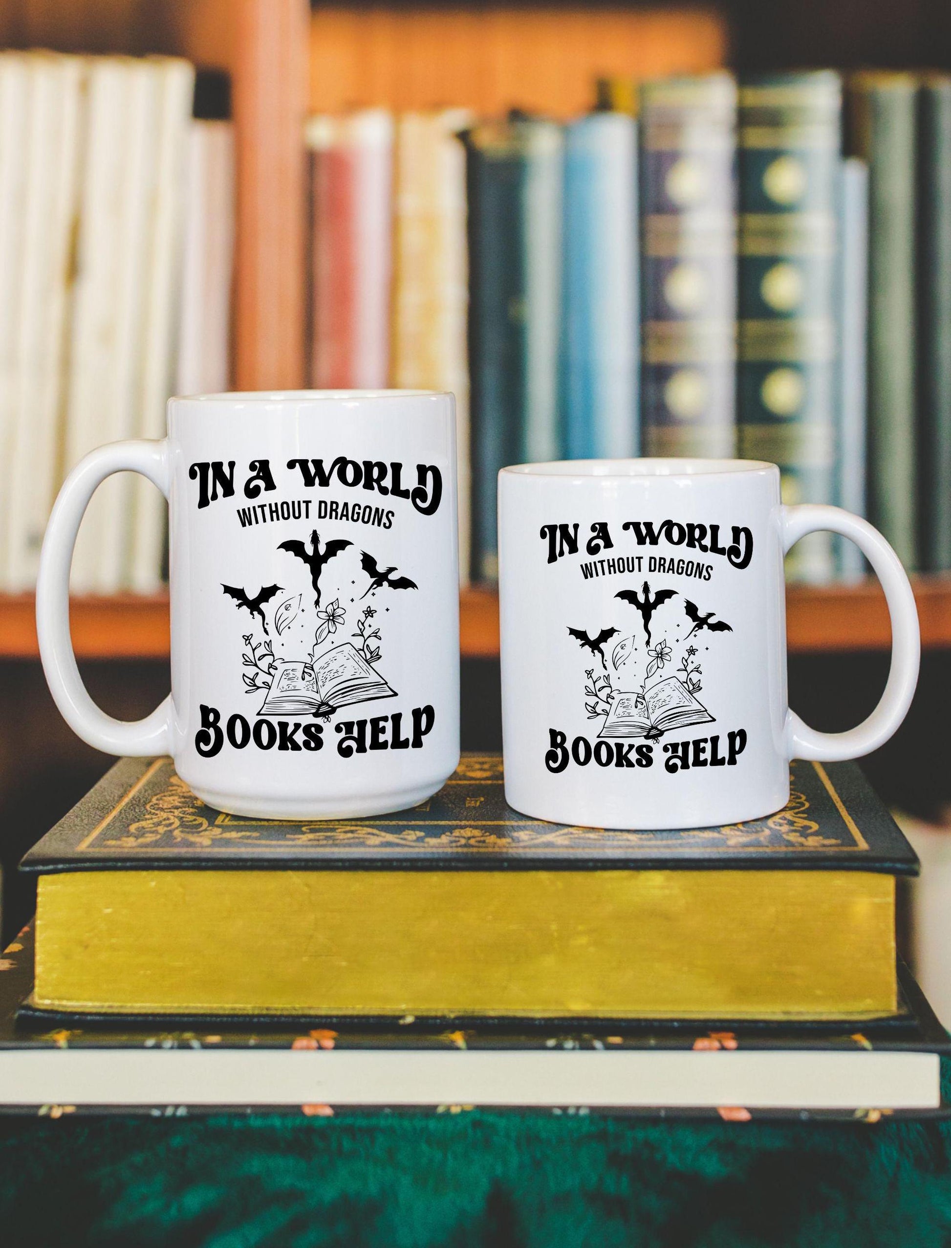 Dragon Mug, Fantasy Romance Reader Mug, Dragon Gifts Romantasy Merch Reader Gift, Book Lover coffee mug, Bookish Things, Gift for Book Lover