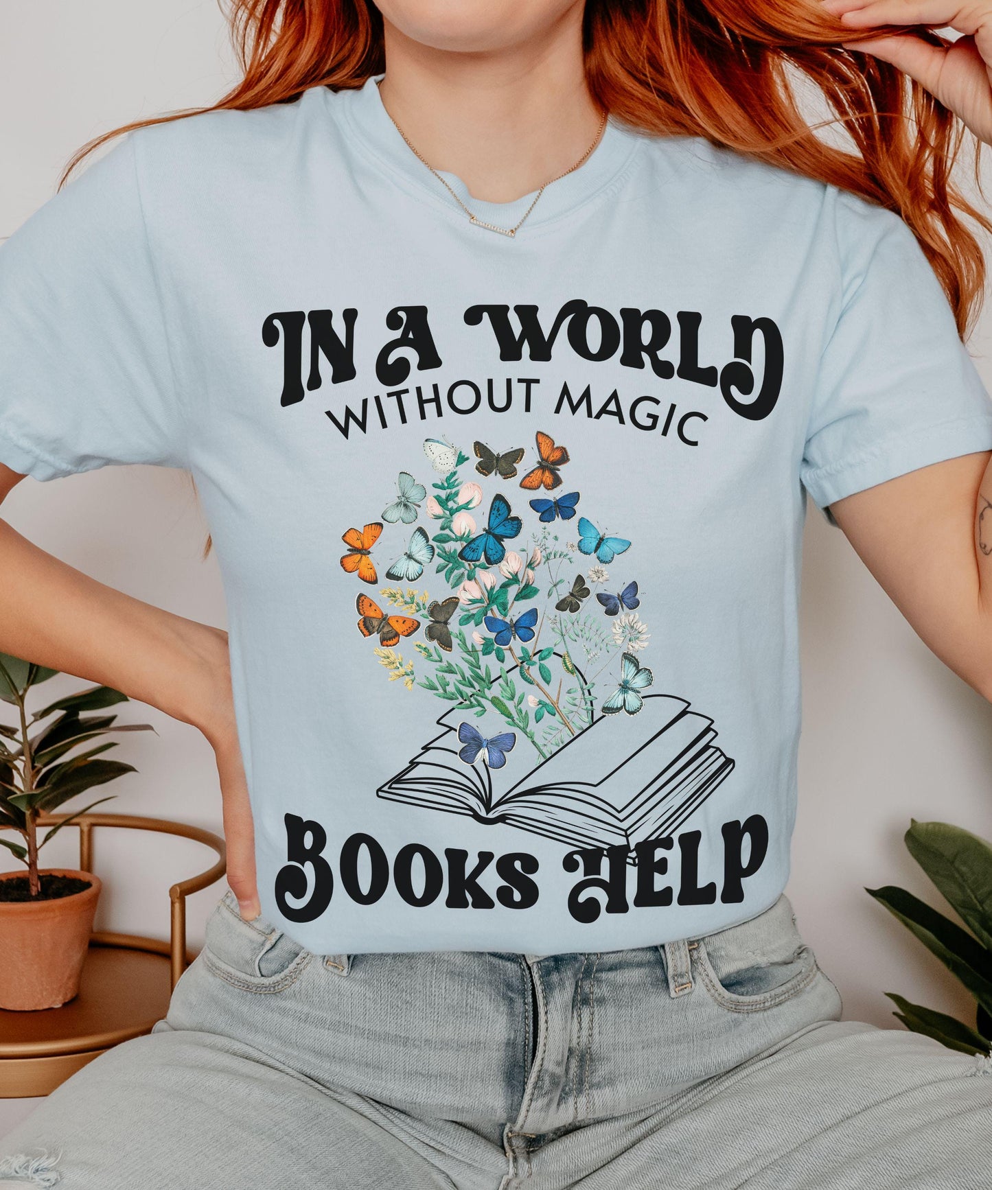 Romantasy Shirt, Books Help Butterfly Shirt Fantasy Romance Romantasy Merch Reader Gift Book Lover Tee Bookish Things, Nature Insect Shirt