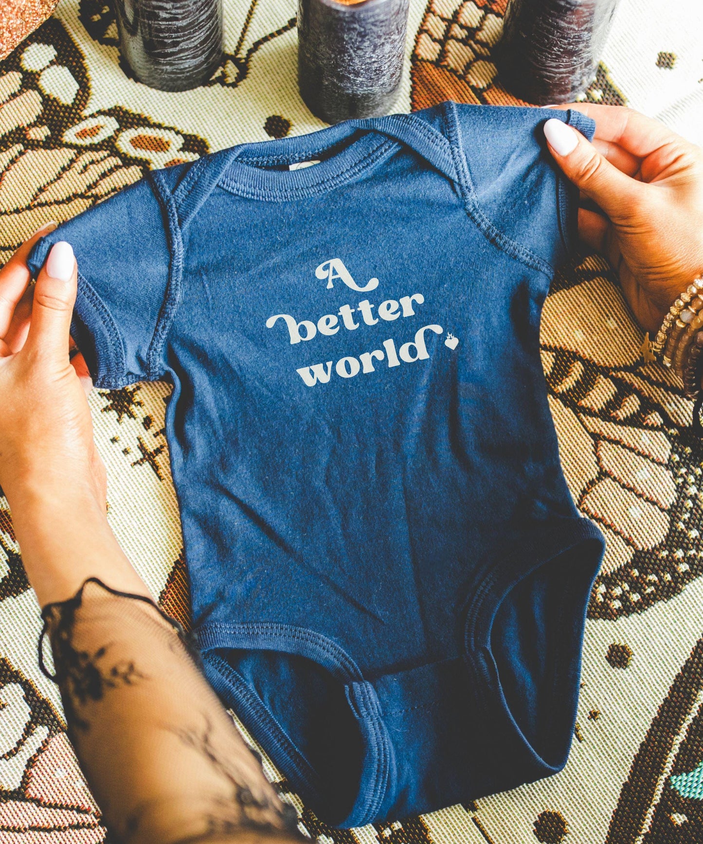 A Better World Kingdom of Ash Baby Bodysuit, Licensed Sarah J Maas Merch, SJM Baby Clothes, TOG Fireheart Baby Bodysuit, Aelin Galathynius
