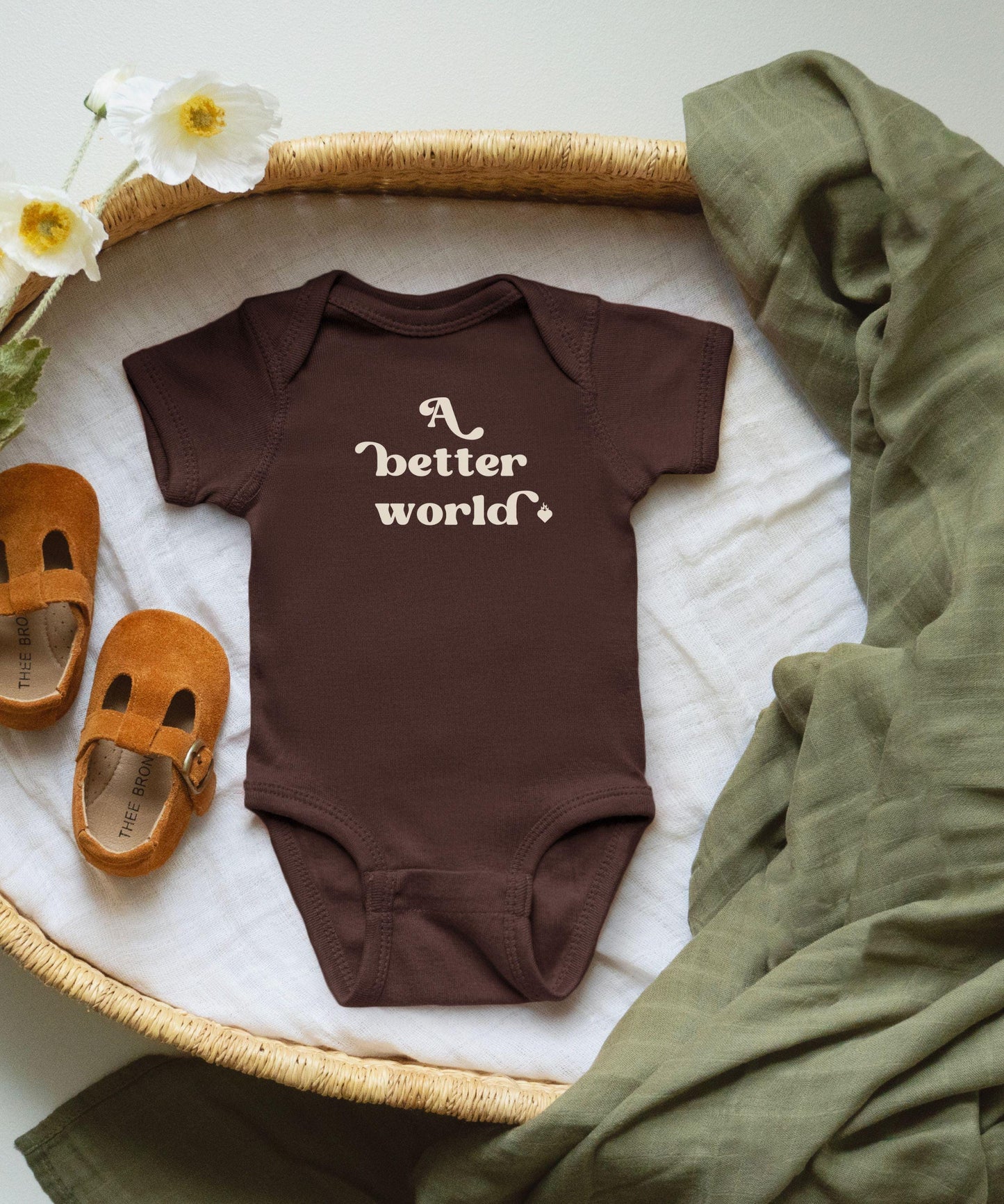 A Better World Kingdom of Ash Baby Bodysuit, Licensed Sarah J Maas Merch, SJM Baby Clothes, TOG Fireheart Baby Bodysuit, Aelin Galathynius