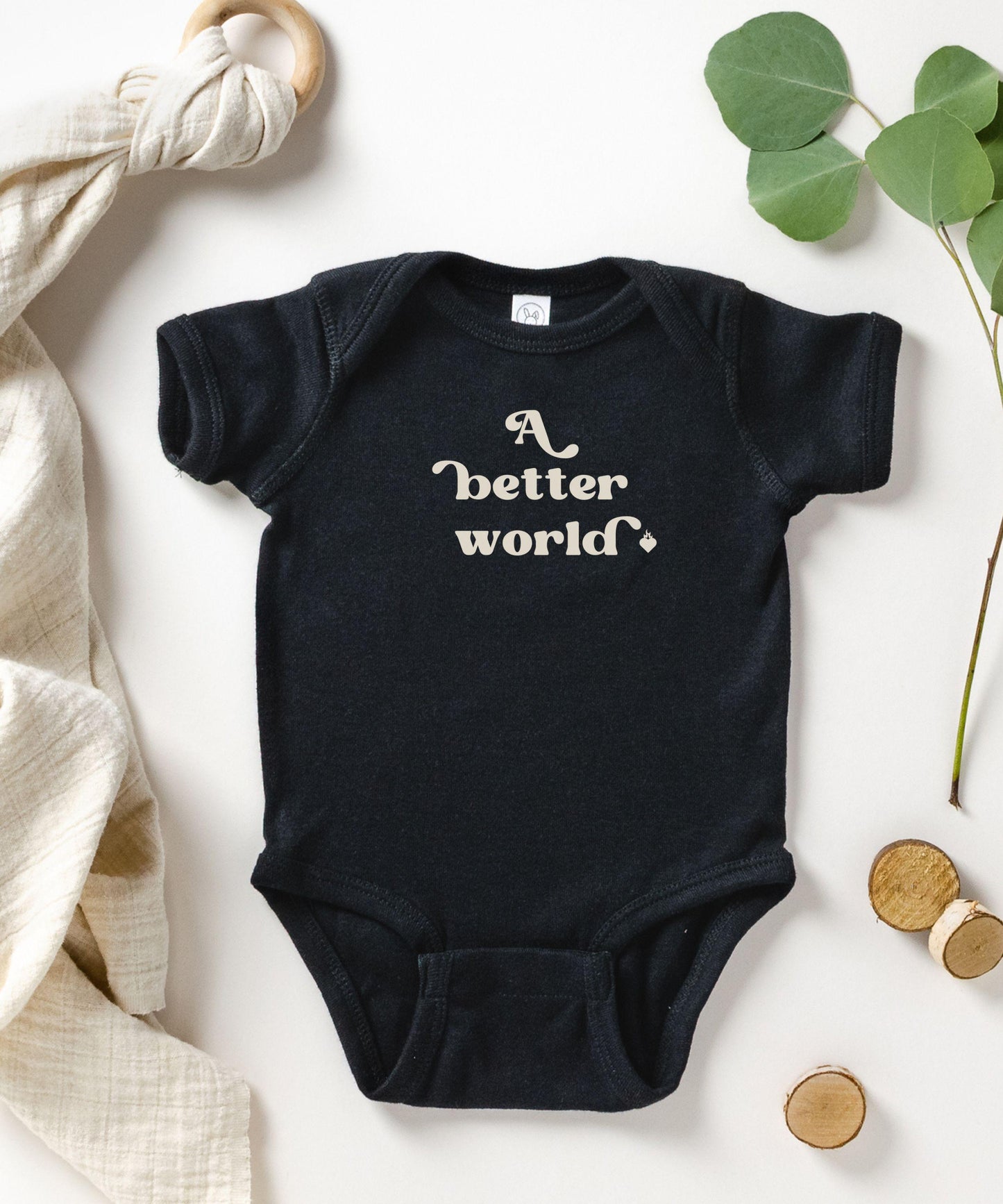 A Better World Kingdom of Ash Baby Bodysuit, Licensed Sarah J Maas Merch, SJM Baby Clothes, TOG Fireheart Baby Bodysuit, Aelin Galathynius