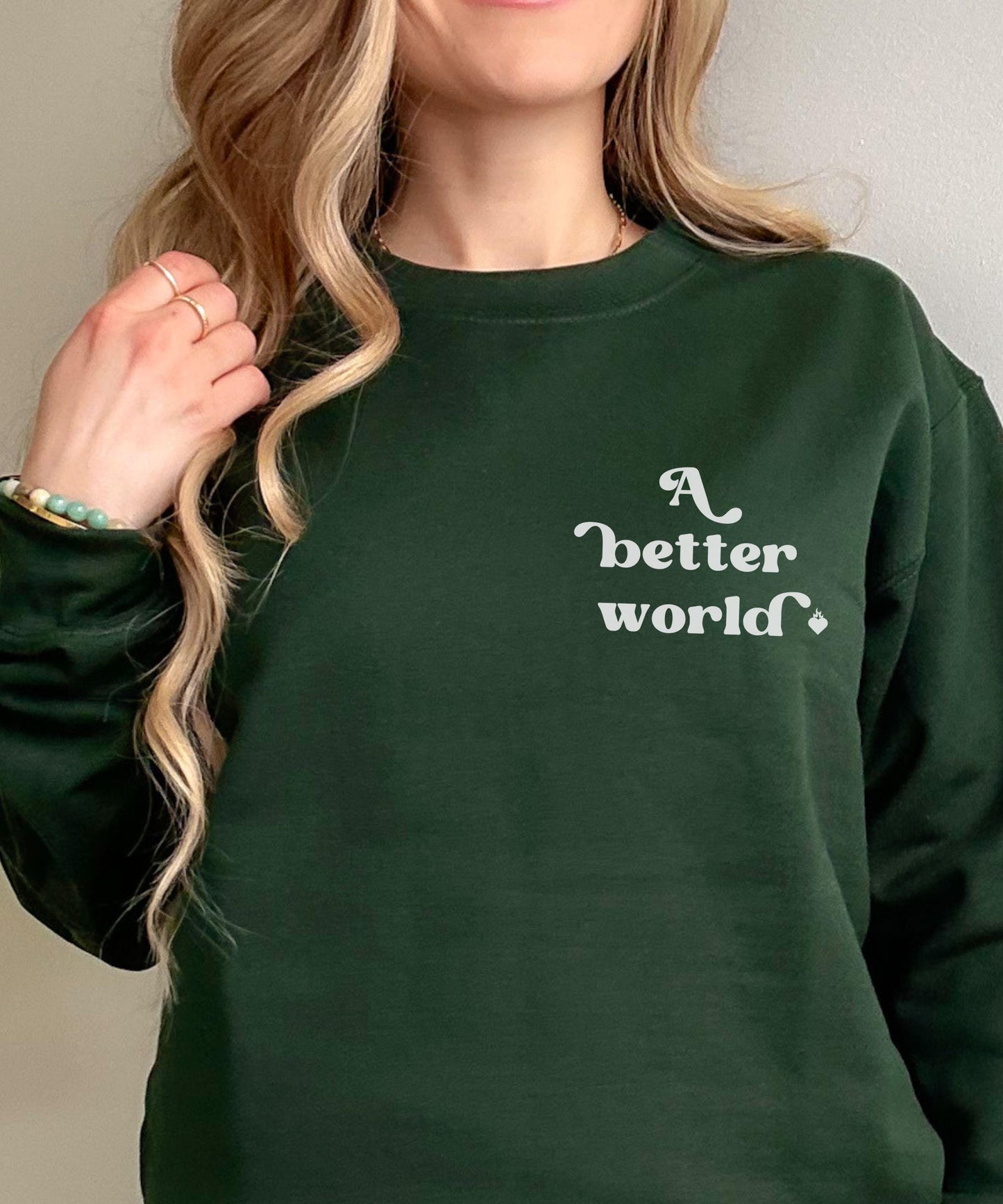 A Better World Fireheart Sweatshirt, Kingdom of Ash Licensed SJM Merch Throne of Glass Shirt Sarah J Maas TOG KOA Aelin Galathynius Crewneck