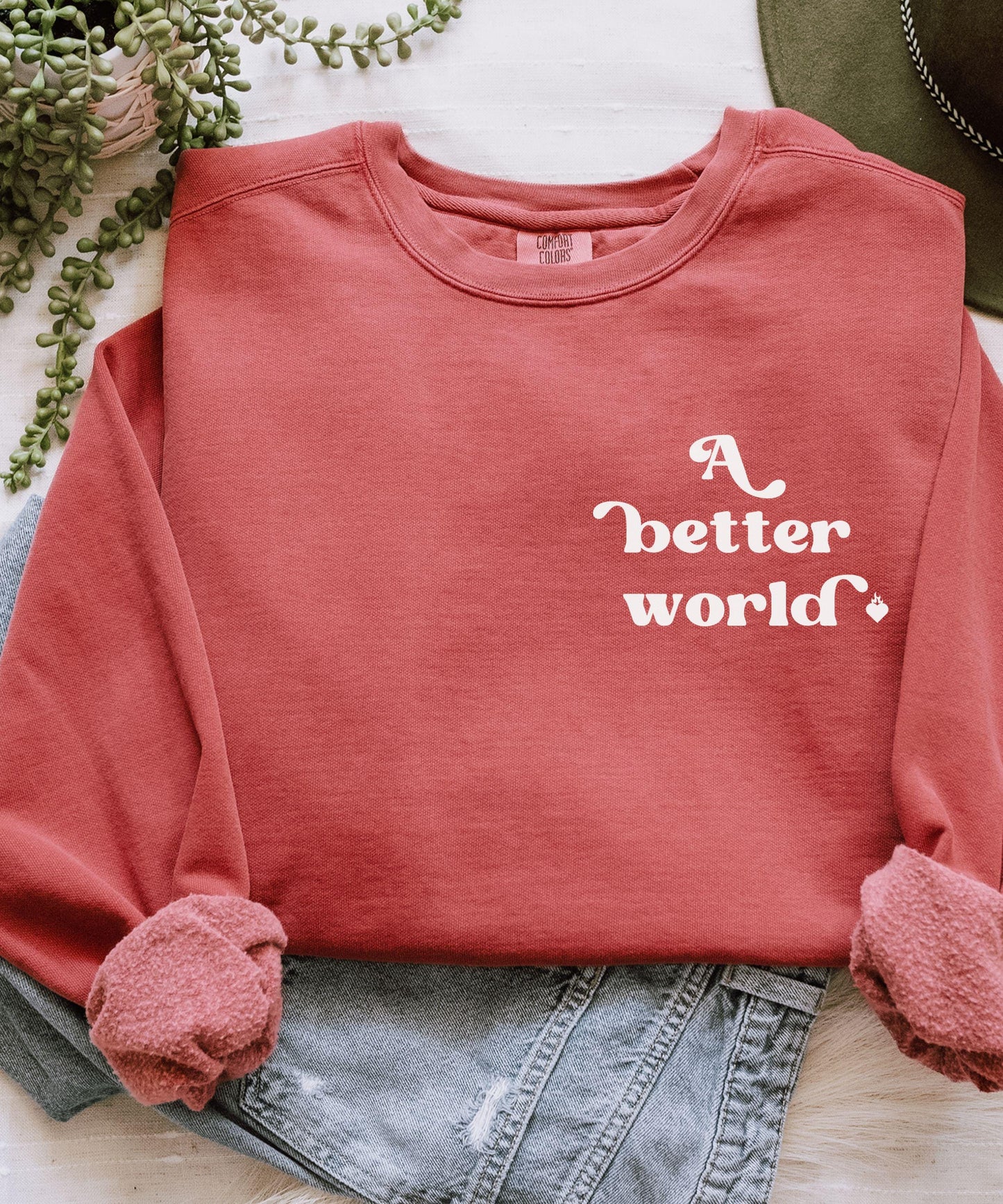 A Better World Kingdom of Ash Licensed SJM Merch Comfort Colors Sweatshirt, Fireheart Throne of Glass Aelin Galathynius Crewneck Sweatshirt