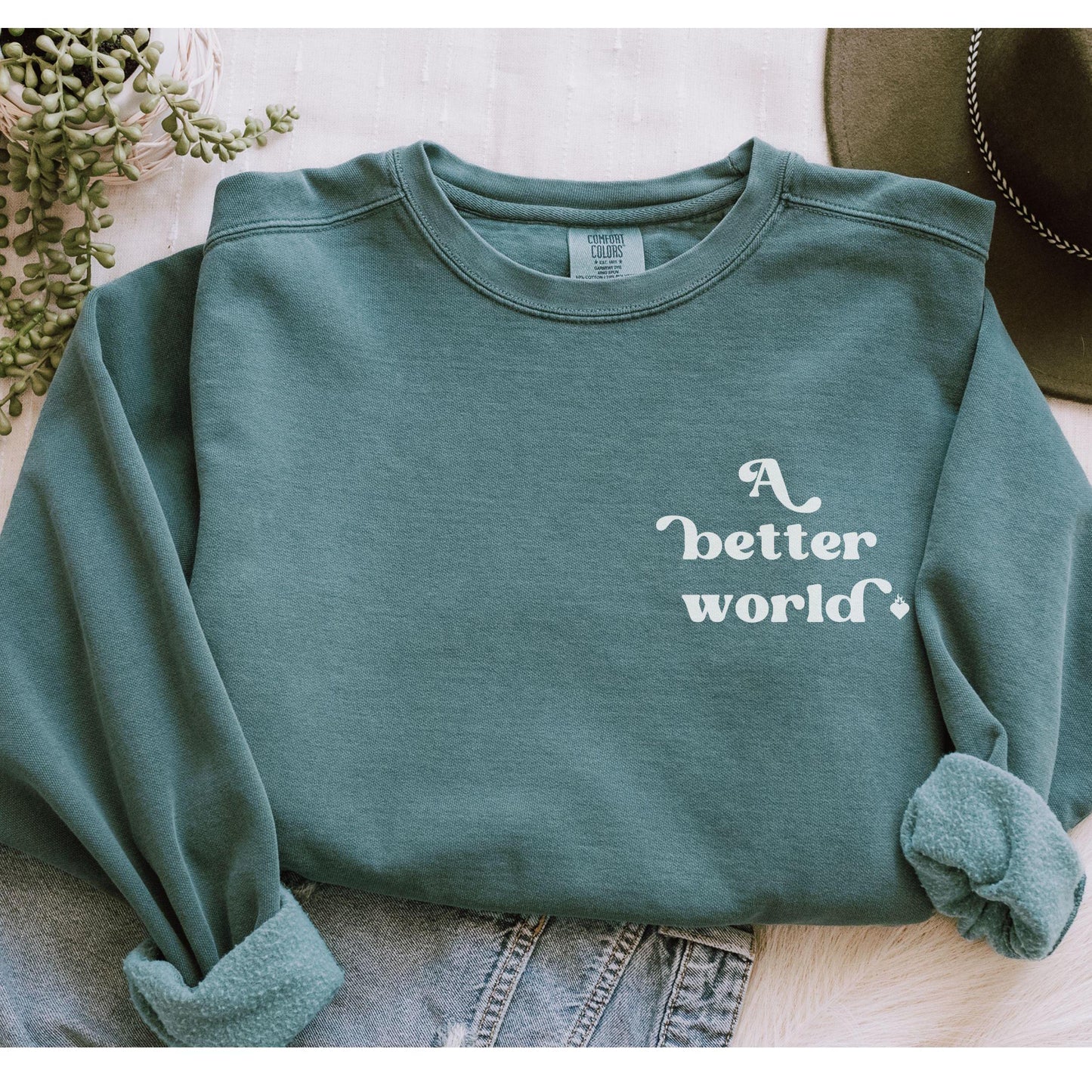 A Better World Kingdom of Ash Licensed SJM Merch Comfort Colors Sweatshirt, Fireheart Throne of Glass Aelin Galathynius Crewneck Sweatshirt