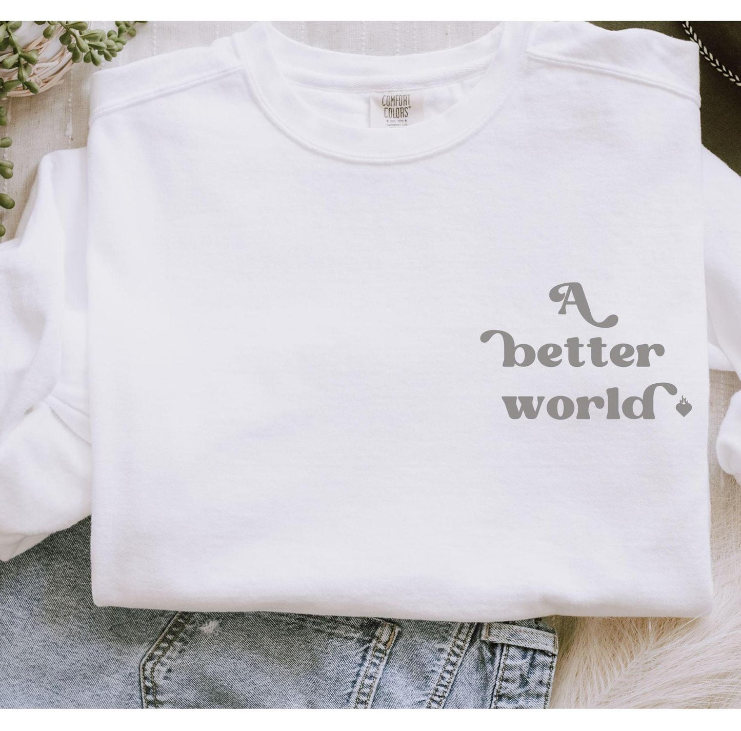 A Better World Kingdom of Ash Licensed SJM Merch Comfort Colors Sweatshirt, Fireheart Throne of Glass Aelin Galathynius Crewneck Sweatshirt
