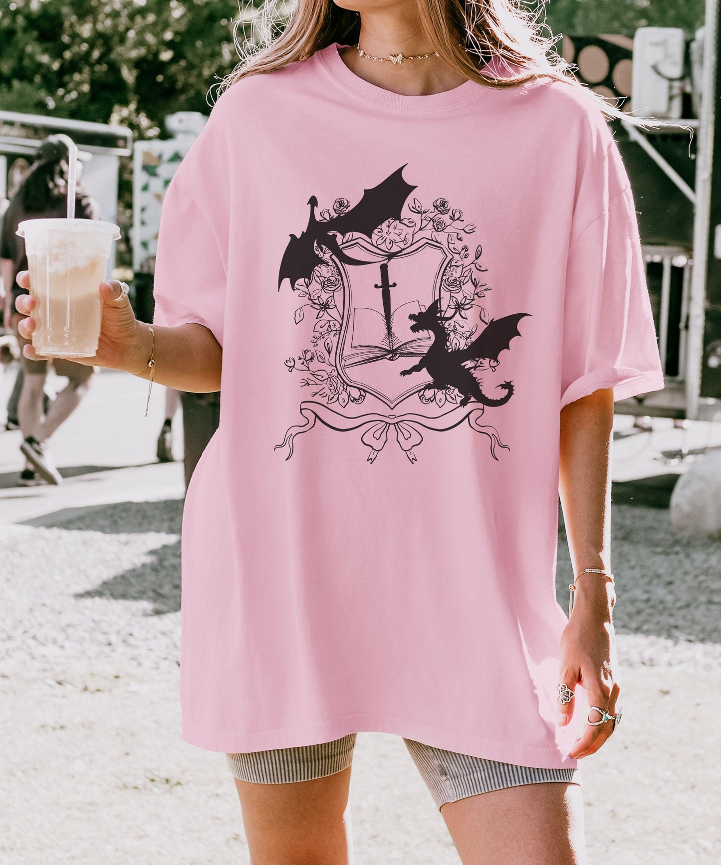Fantasy Book Dragon Shirt, Fantasy Romance Shirt, Romantasy Merch Bookish Shops, Bookdragon Castlecore Medieval Shirt, Whimsigoth Clothing