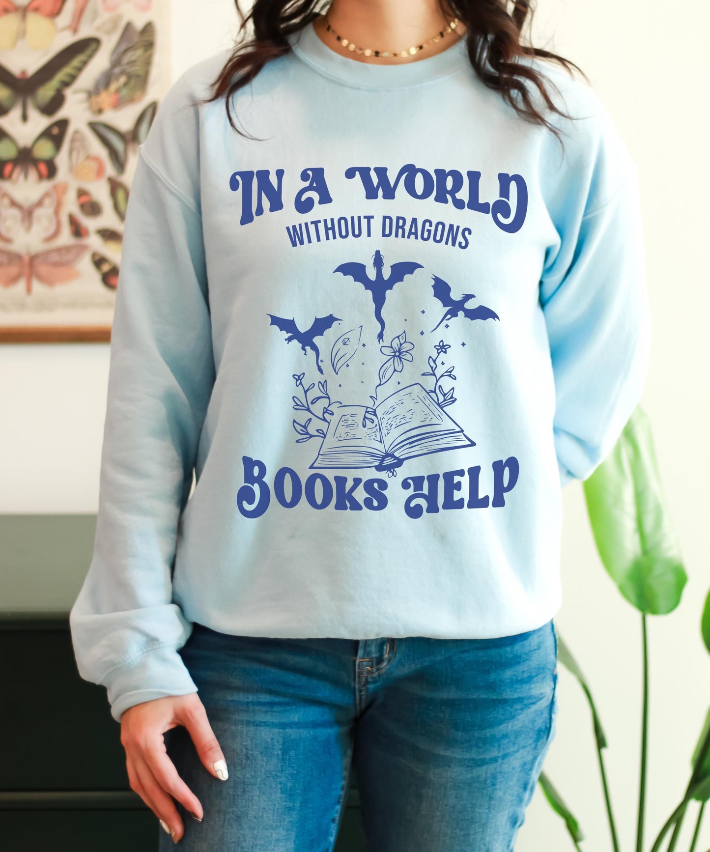 Dragon Sweatshirt for Book Lovers, Fantasy Romance Reader Sweatshirt, Romantasy Sweatshirt, Book Dragon Merch Reader Gift, Bookish Things