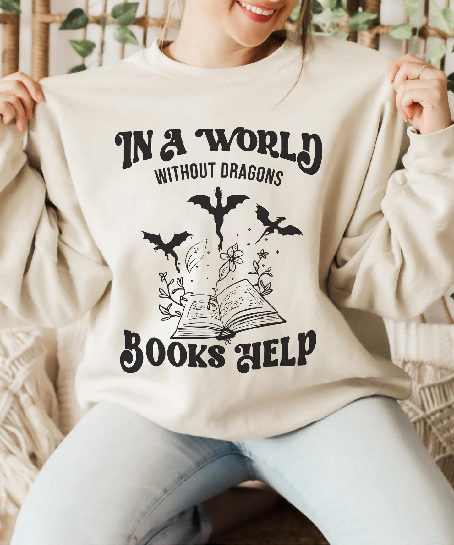 Dragon Sweatshirt for Book Lovers, Fantasy Romance Reader Sweatshirt, Romantasy Sweatshirt, Book Dragon Merch Reader Gift, Bookish Things