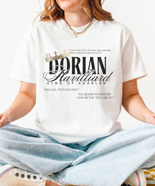 Dorian Havilliard Shirt, Throne of Glass Licensed Sarah J Maas Merch, Manon Blackbeak Romantasy Shirt, Kingdom Of Ash Bookish Gifts