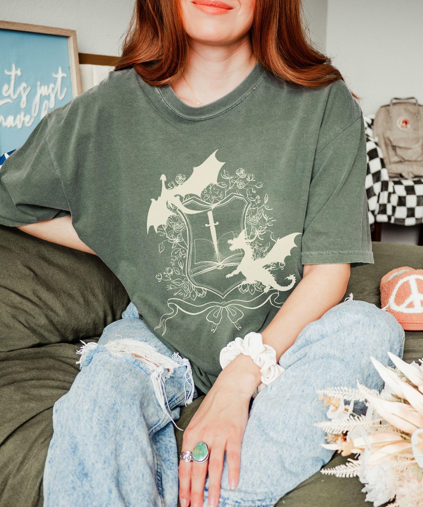 Fantasy Book Dragon Shirt, Fantasy Romance Shirt, Romantasy Merch Bookish Shops, Bookdragon Castlecore Medieval Shirt, Whimsigoth Clothing