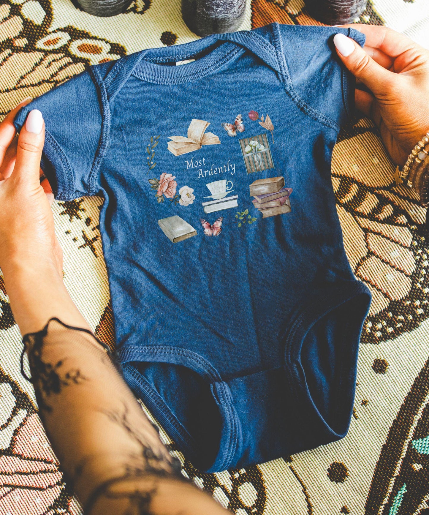 Most Ardently Jane Austen Baby Bodysuit, Pride and Prejudice Baby Clothes, Literature Baby Gifts Bookish Baby Shower Gift Librariancore Baby