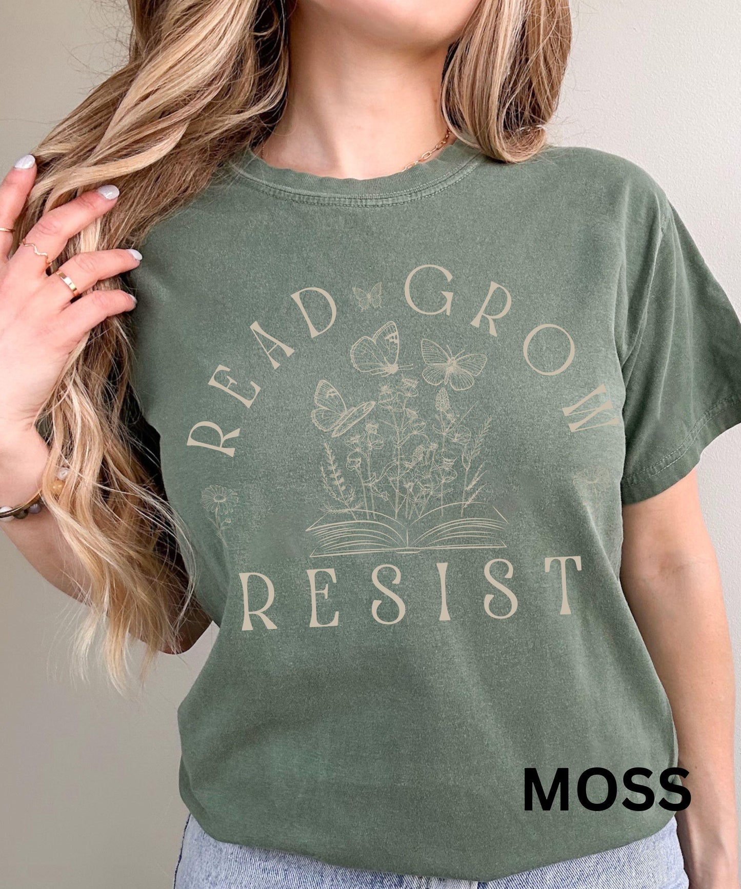 Resist TShirt, Reading Tshirt Banned Books Shirt, Bookish Feminist Shirt, anti maga Booklover Gifts Progressive liberal Reading Shirt