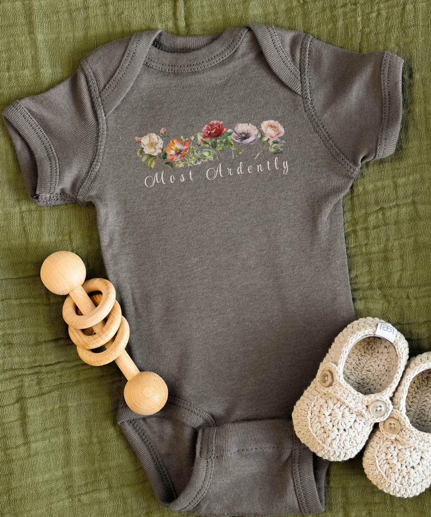 Most Ardently Jane Austen Baby Bodysuit, Pride and Prejudice Baby Clothes, Literature Baby Gifts, Bookish Baby Shower Gift, Cottagecore Baby