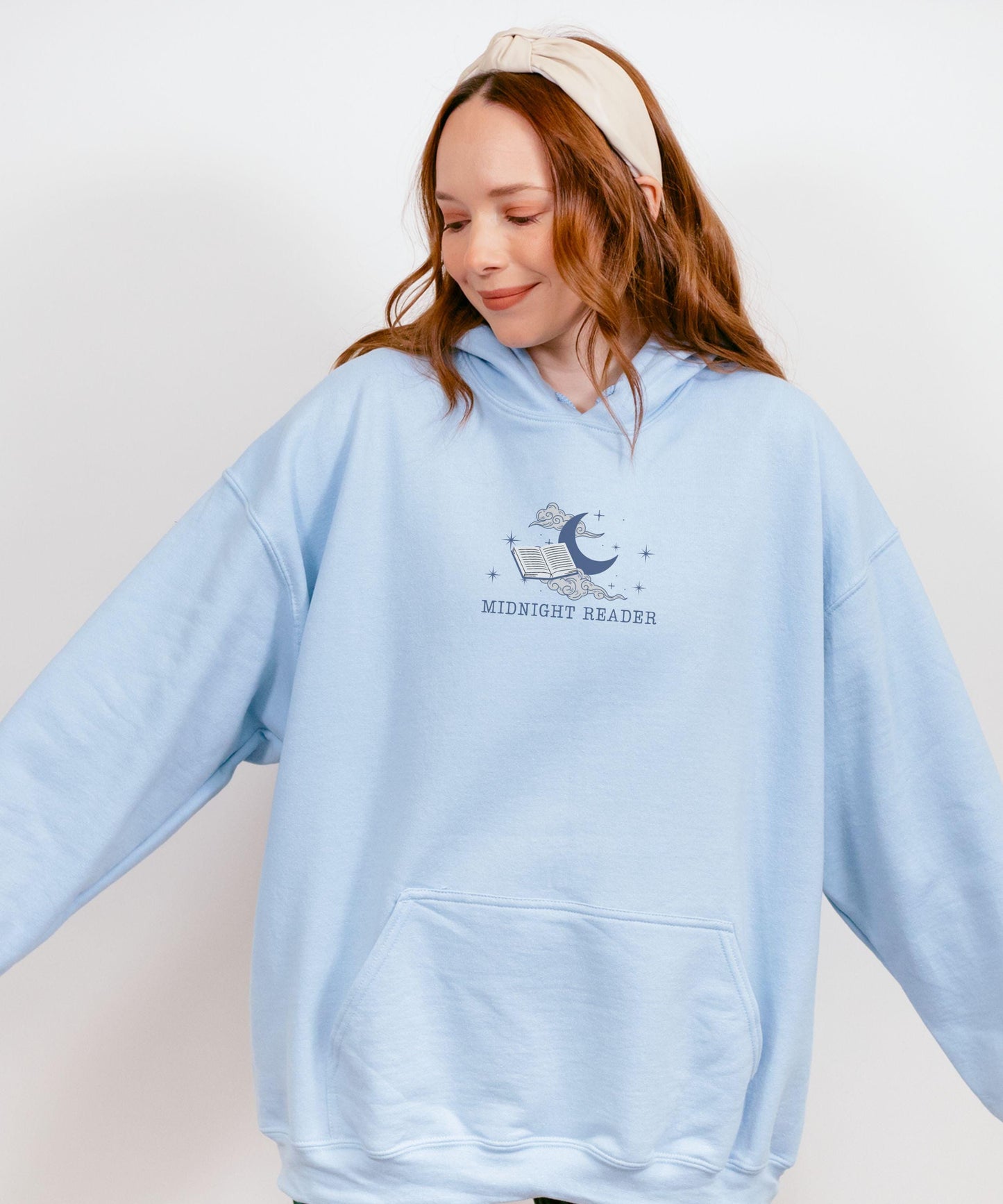Midnight Reader Hoodie, One More Chapter Bookish Things Romantasy Sweatshirt Late Night Reader, Booklover Gift Reading Hoodie Bookish Hoodie