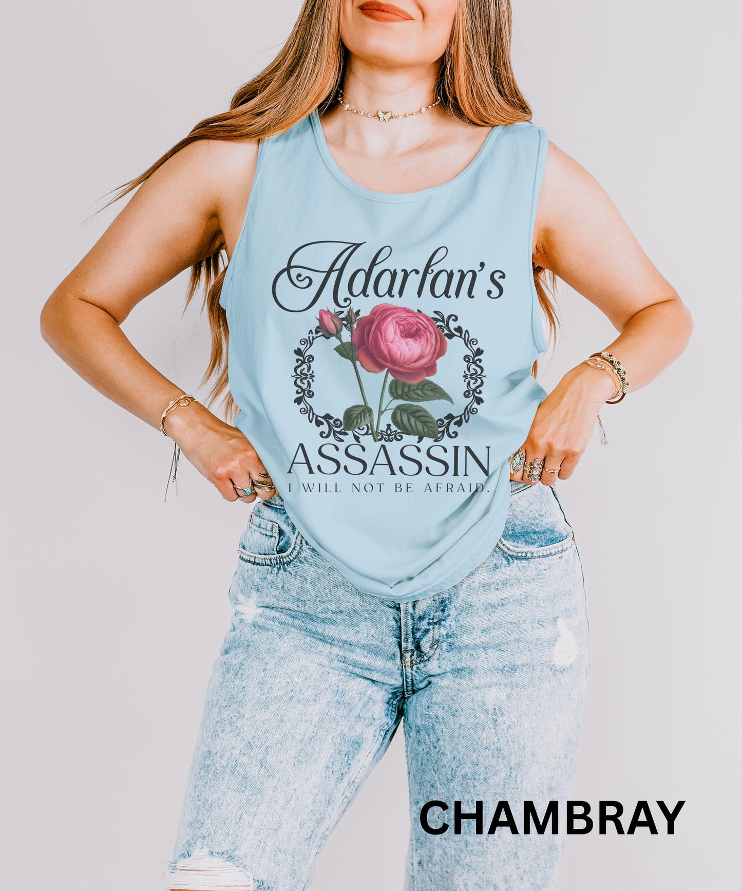 Adarlan's Assassin Tank Top, Throne of Glass Shirt Licensed SJM Merch Aelin Galathynius Fireheart Shirt Sarah J Maas Shirt Bookish Tank Top