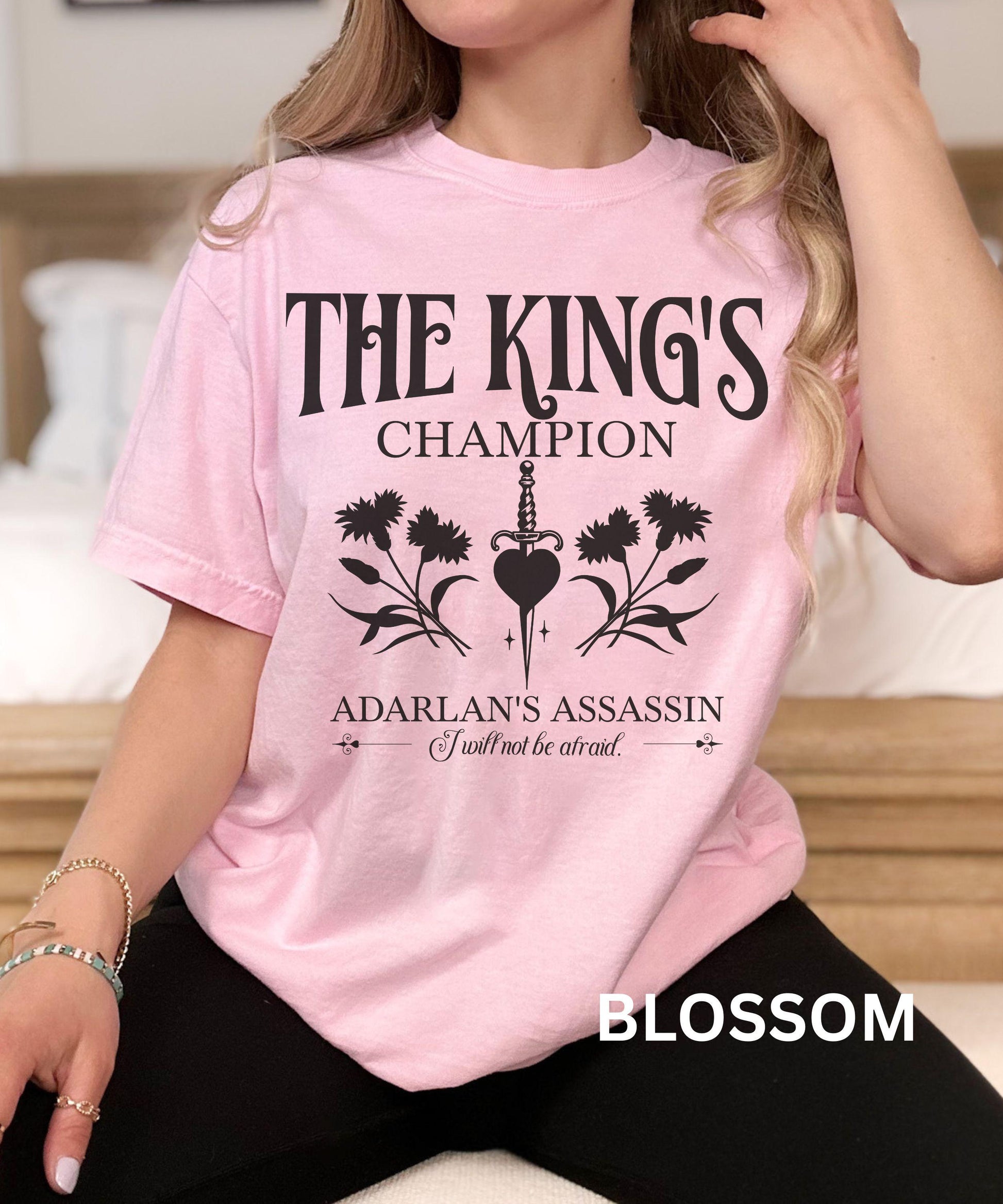 The King's Champion Adarlan's Assassin Throne of Glass Shirt Licensed SJM Merch Aelin Galathynius Fireheart Sarah J Maas Shirt Bookish Gifts