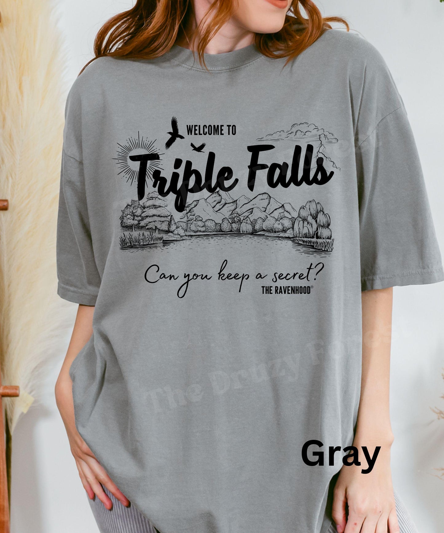 The Ravenhood Book Series Shirt, Chapter 25 Triple Falls Lake Shirt, Licensed Kate Stewart Can You Keep A Secret? Dark Romance Book Merch