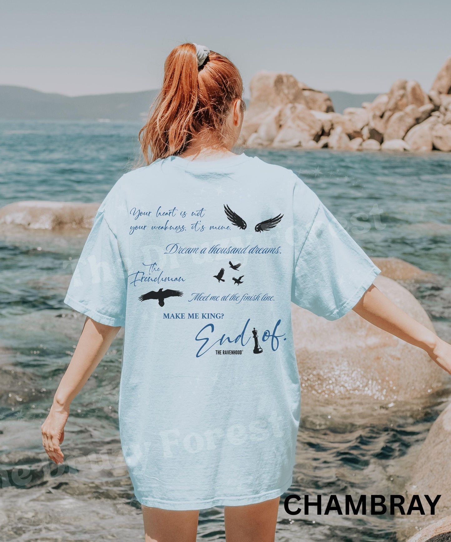 Ravenhood Shirt, Tobias King Shirt, The Ravenhood Series, End o,f Licensed Kate Stewart Merch, Flock Exodus The Finish Line Book Merch Shirt