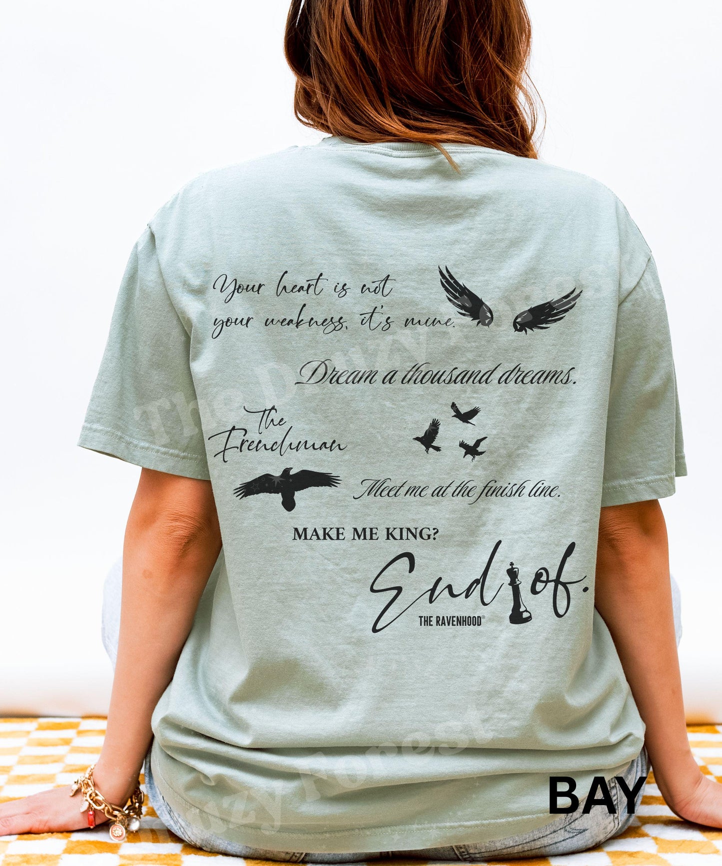 Ravenhood Shirt, Tobias King Shirt, The Ravenhood Series, End o,f Licensed Kate Stewart Merch, Flock Exodus The Finish Line Book Merch Shirt
