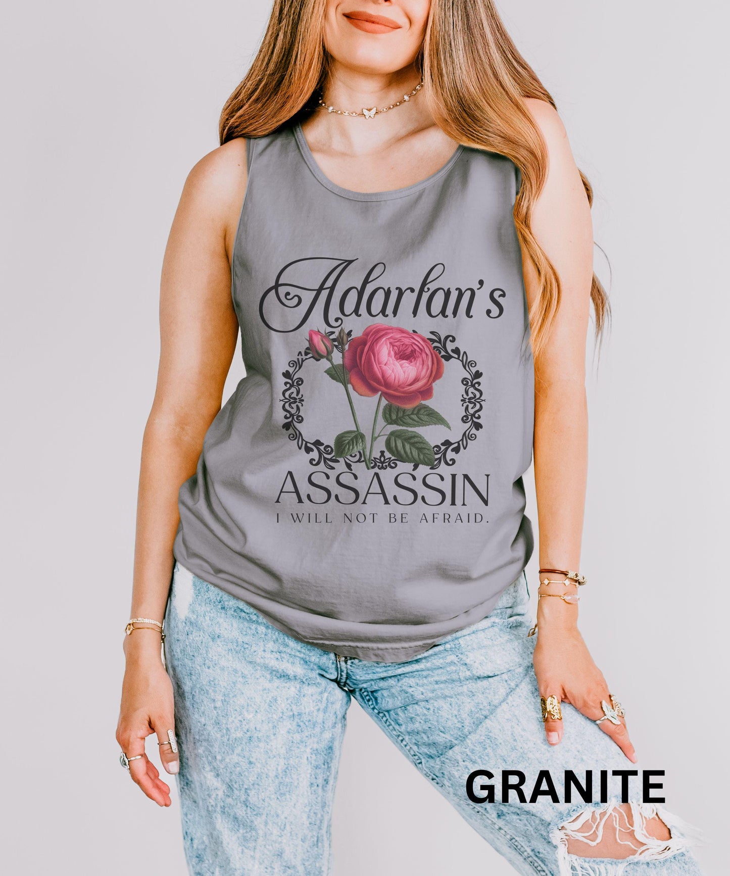 Adarlan's Assassin Tank Top, Throne of Glass Shirt Licensed SJM Merch Aelin Galathynius Fireheart Shirt Sarah J Maas Shirt Bookish Tank Top