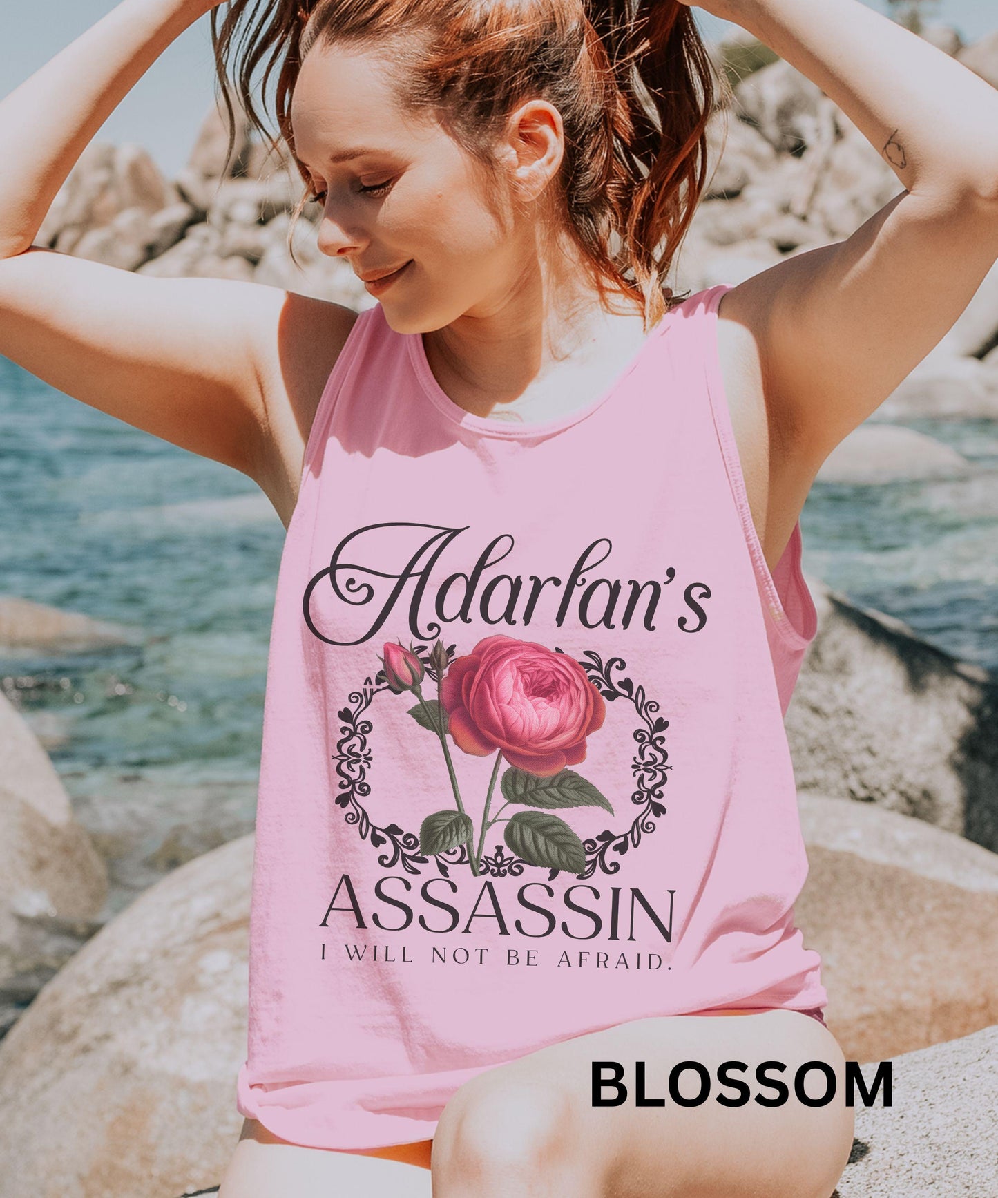 Adarlan's Assassin Tank Top, Throne of Glass Shirt Licensed SJM Merch Aelin Galathynius Fireheart Shirt Sarah J Maas Shirt Bookish Tank Top