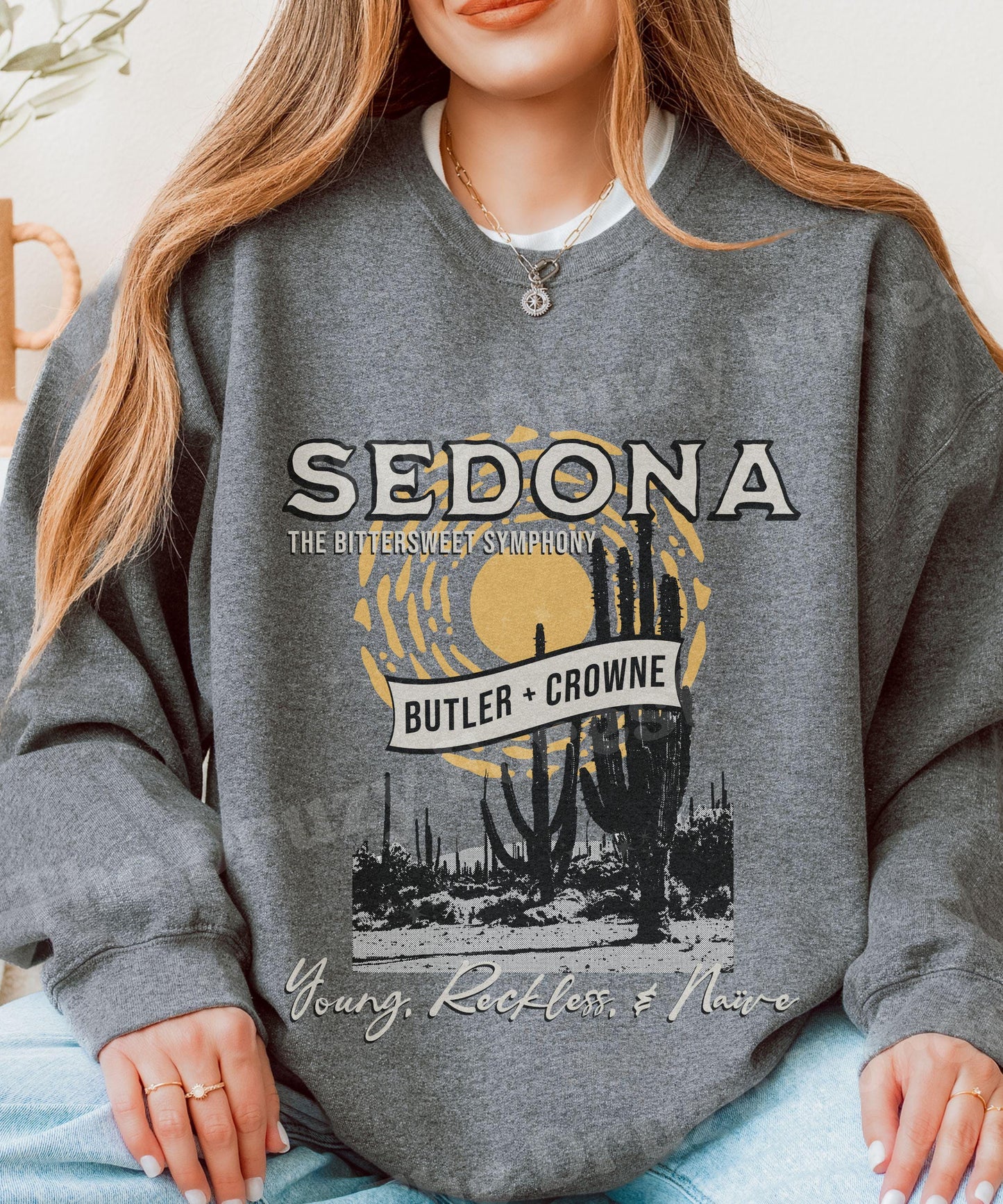Easton Crowne Sweatshirt, Reverse Kate Stewart Licensed Book Merch, Sedona Butler Crowne Sweatshirt The Bittersweet Symphony Series