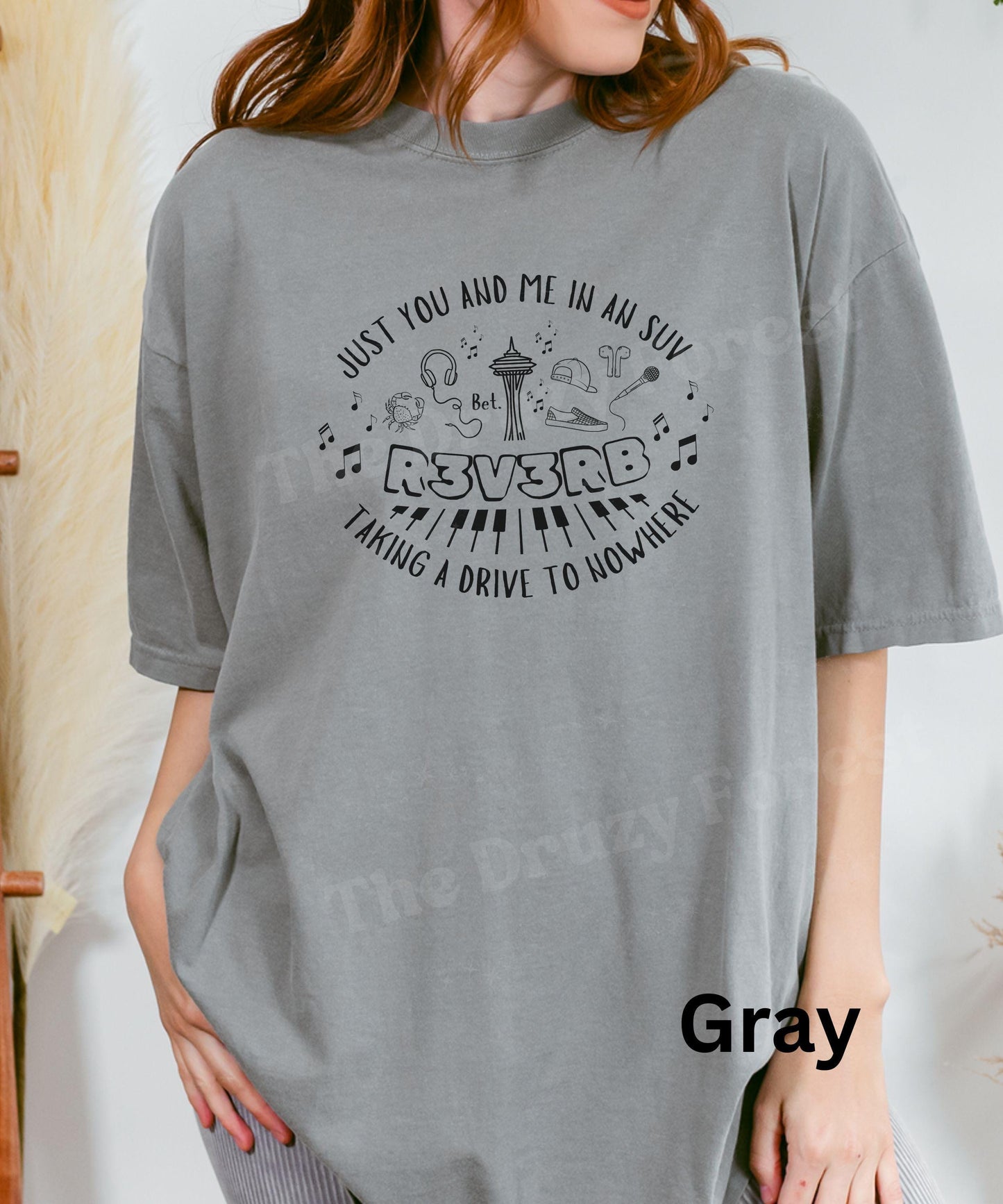 Just You and Me In an SUV, The Bittersweet Symphony Shirt, Reverb Reverse Book Merch, Licensed Kate Stewart Book Merch Easton Crowne Shirt