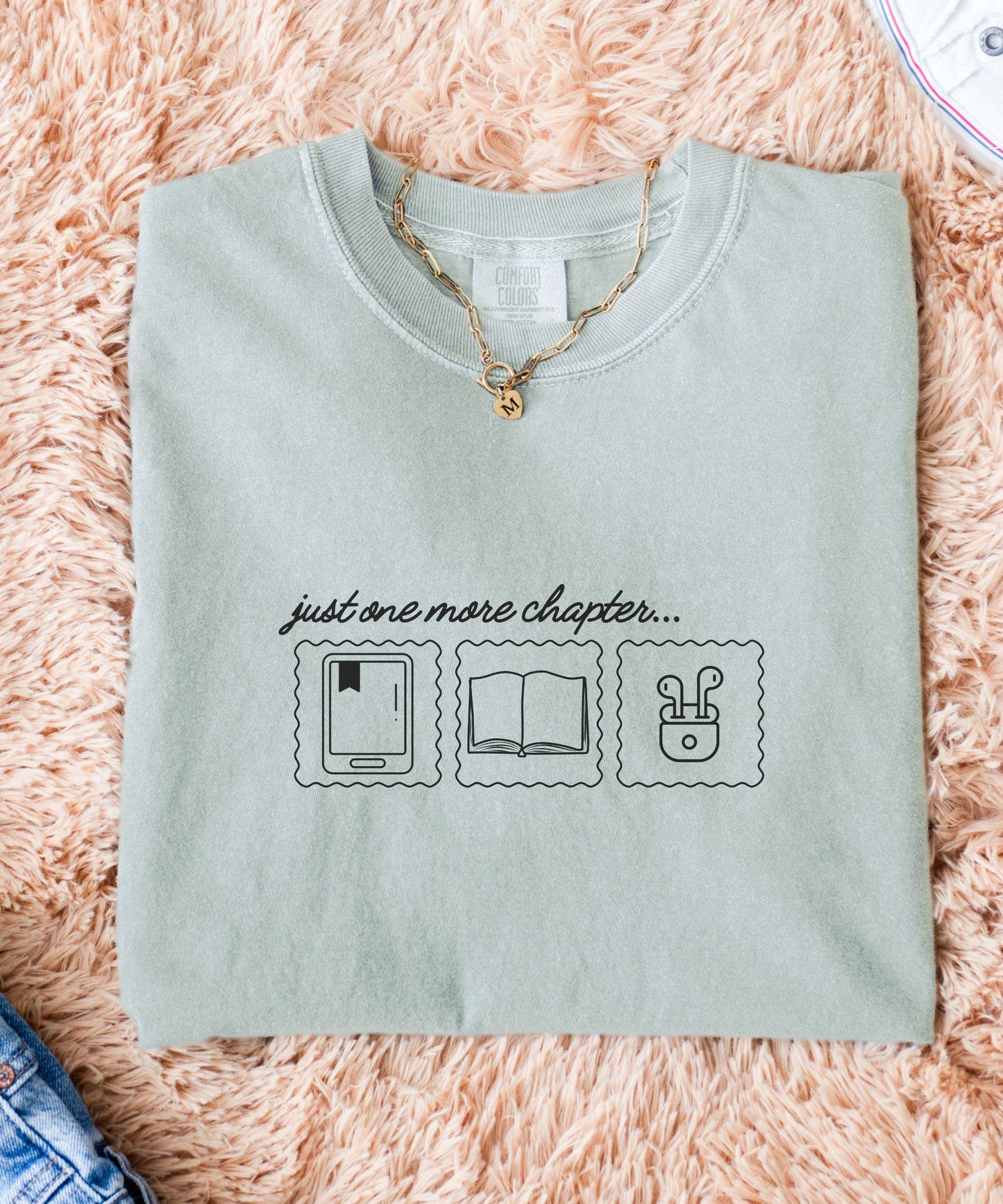 One More Chapter Booklover Shirt, Audiobook Lover Shirt, Ebook Reader Shirt, Bookish Things, Booklover Gifts, Bookish Shops Bookish apparel