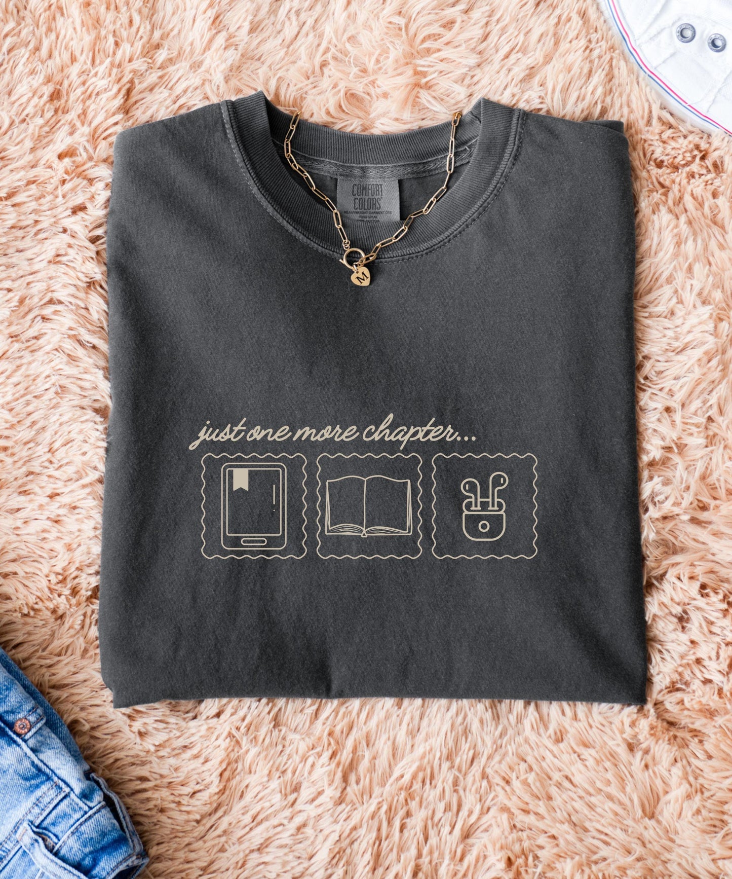 One More Chapter Booklover Shirt, Audiobook Lover Shirt, Ebook Reader Shirt, Bookish Things, Booklover Gifts, Bookish Shops Bookish apparel