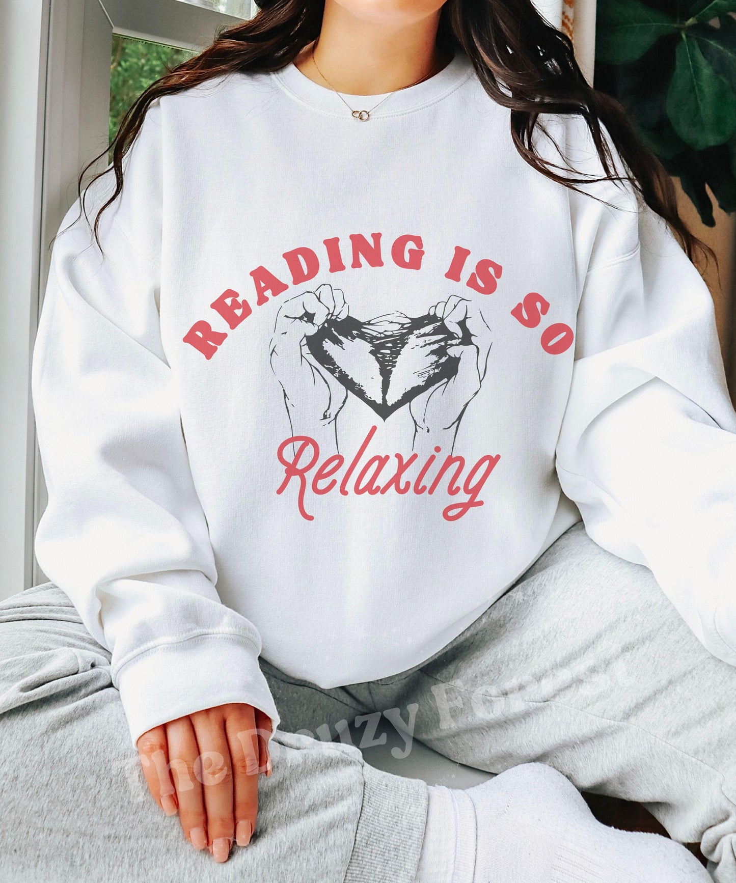 Reading Is So Relaxing Sweatshirt: Bookish Meme Shirt, Emotionally Destroyed By Books, Dark Romance Book Merch, Mood Reader Booktock Merch